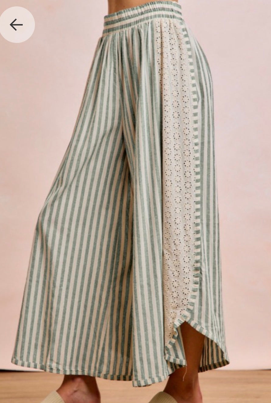 The Eyelet Pants - Eucalyptus