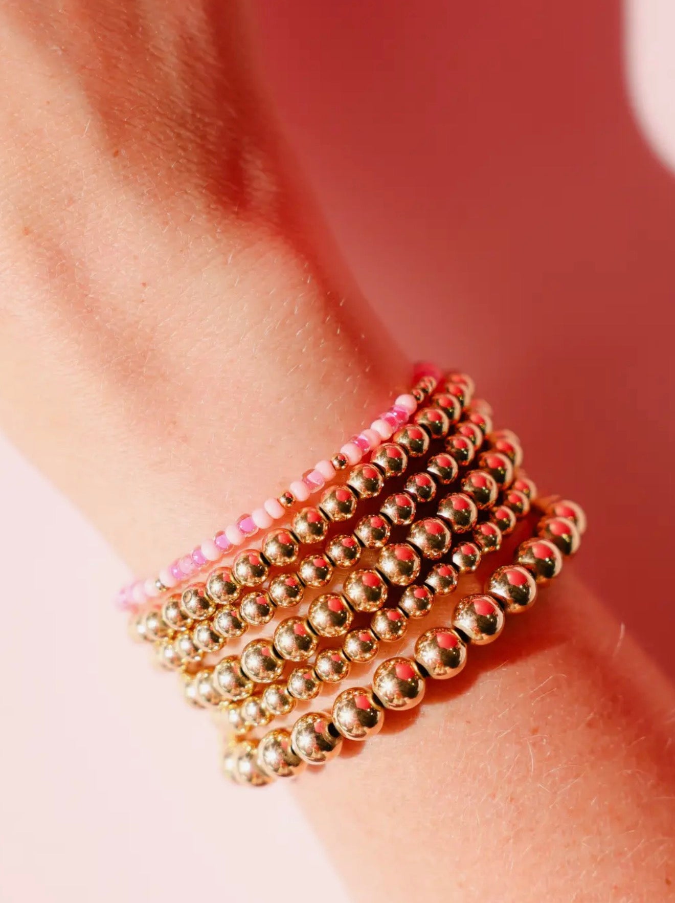 Beaded Blondes - Flamingo Sprinkle Bracelet
