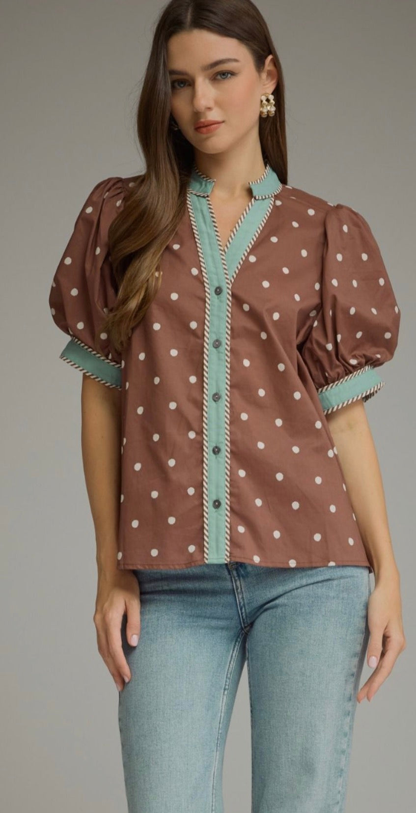 In The Know Top - Brown