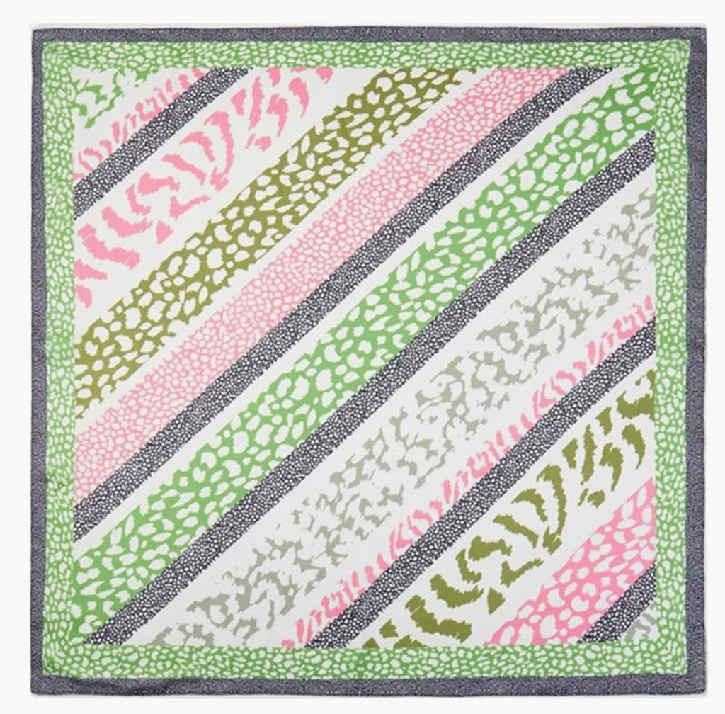 Abstract Leopard Print Bandana - Green