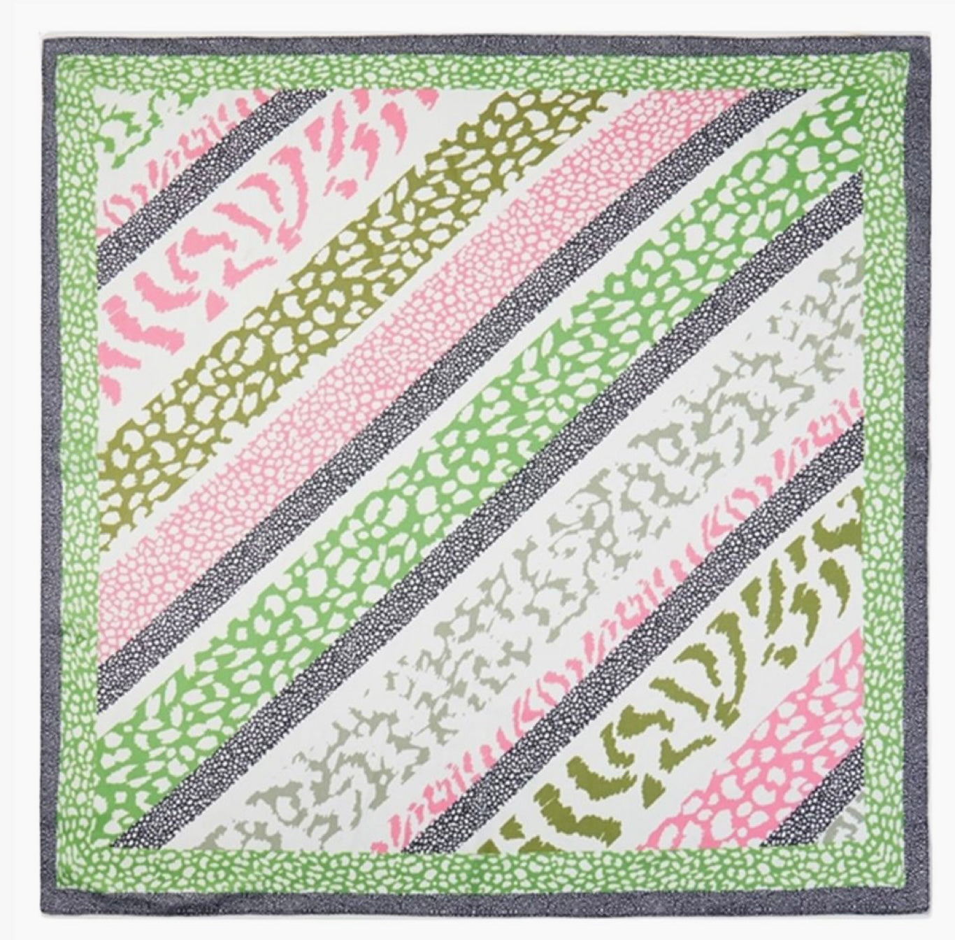 Abstract Leopard Print Bandana - Green