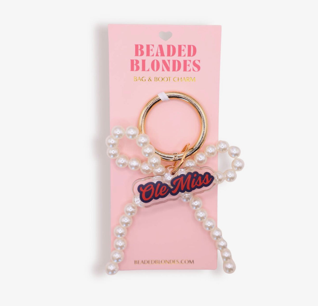 Beaded Blondes - Ole Miss Bag & Boot Charm