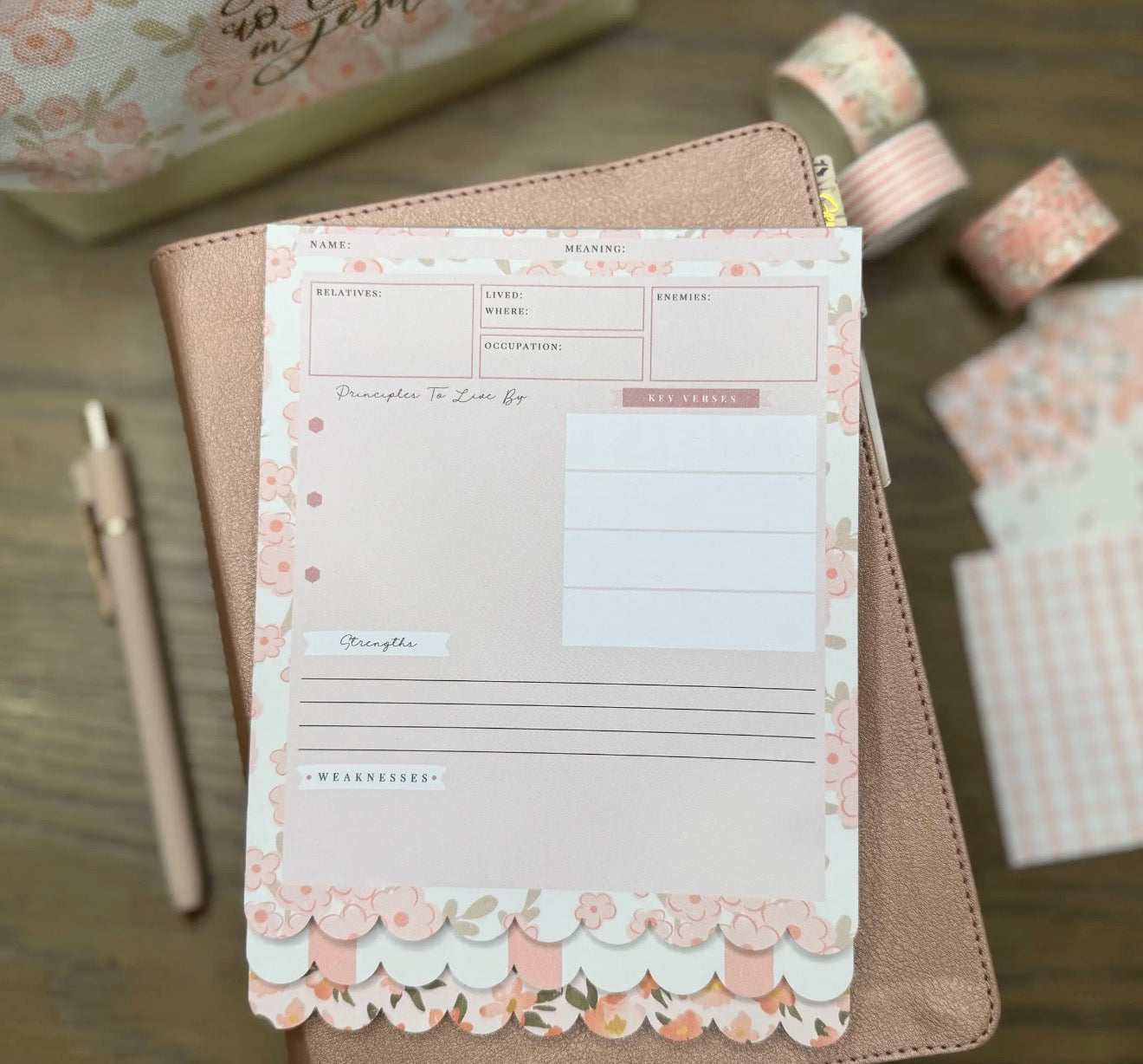 Bible Journaling Tip- in Notepad - Peach