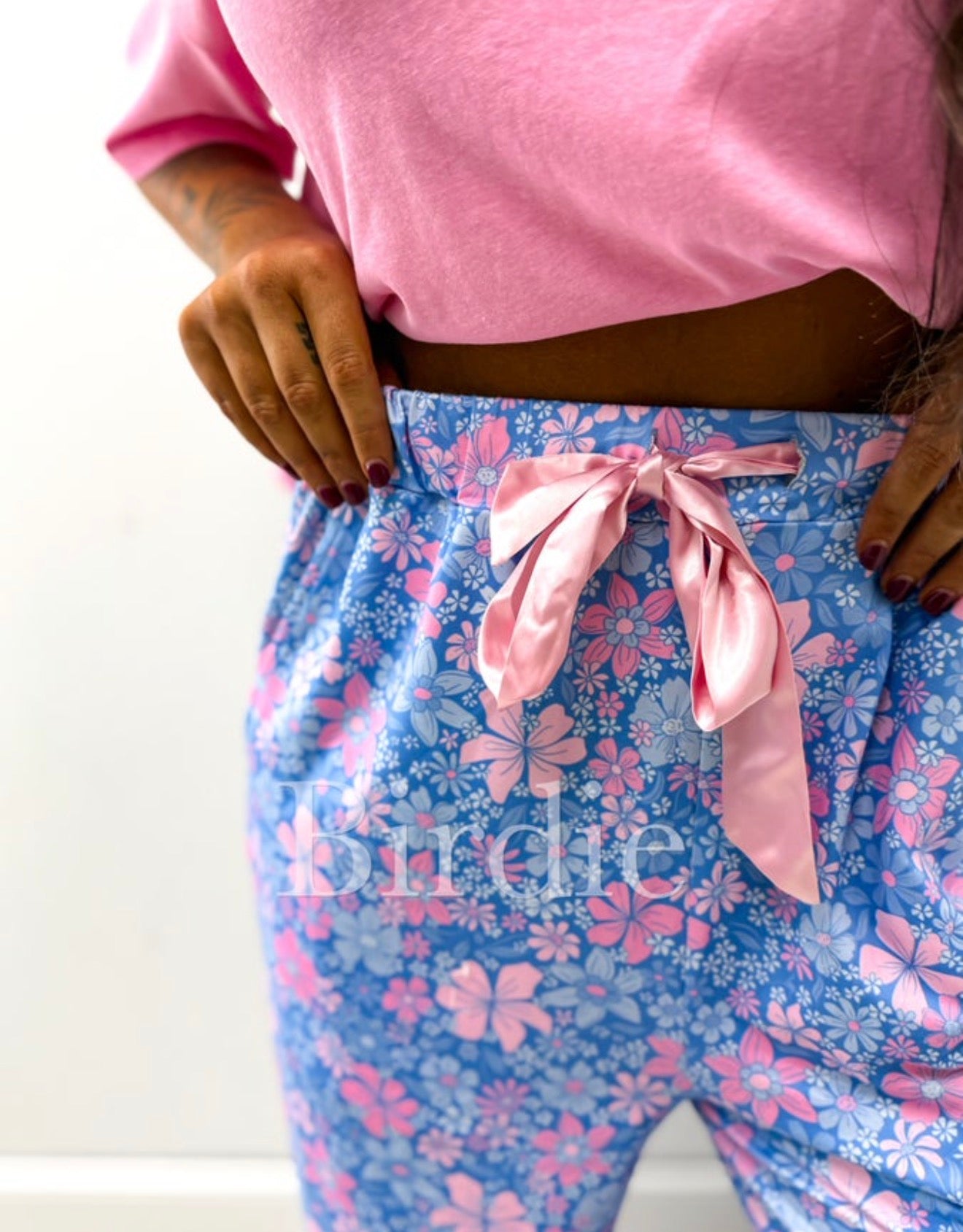 The Hannah Lounge Pants - Bluebell Blush