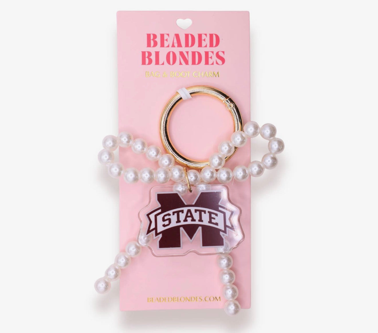 Beaded Blondes - Mississippi State Bag & Boot Charm