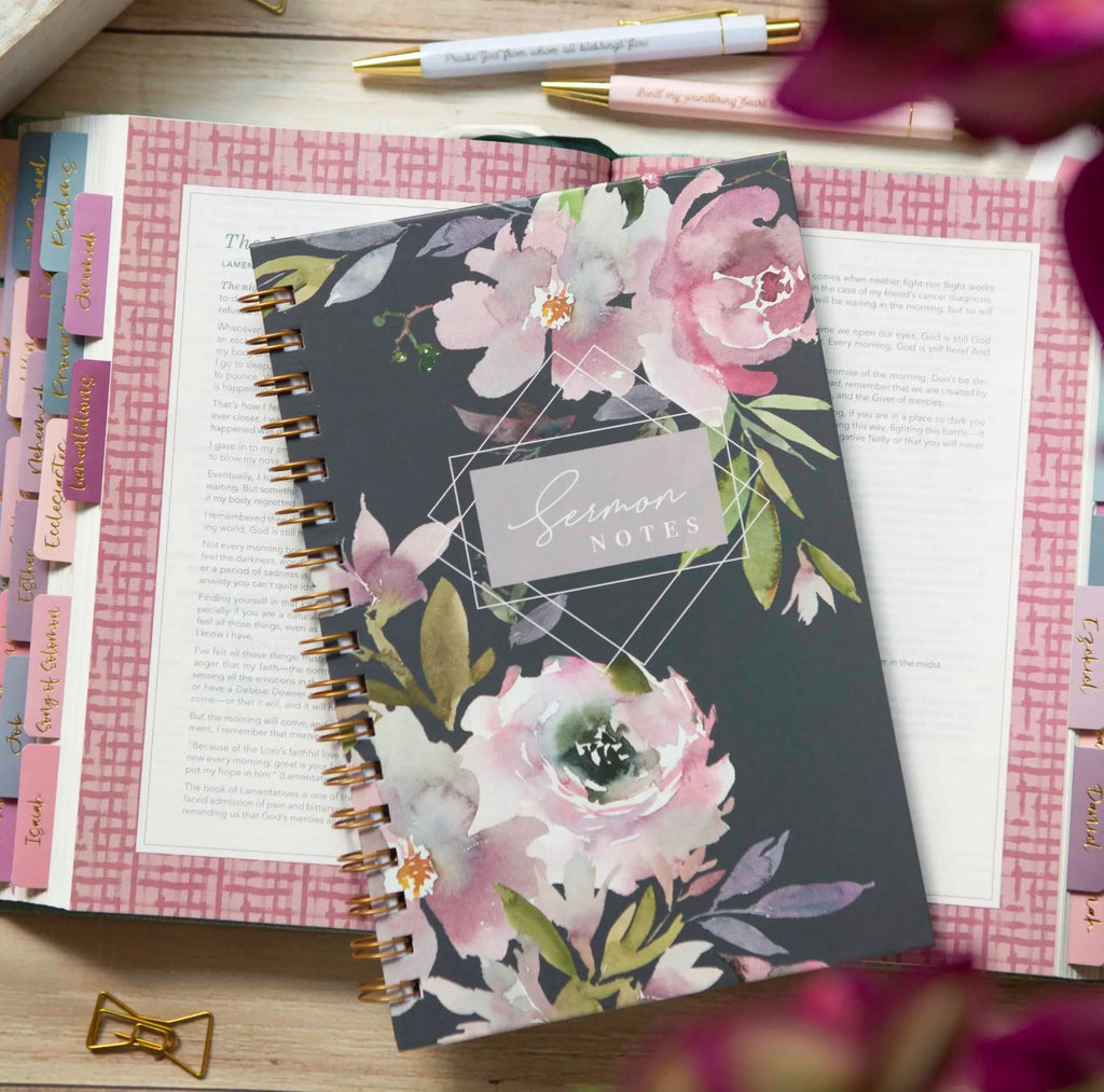 Sermon Notes - Black Floral