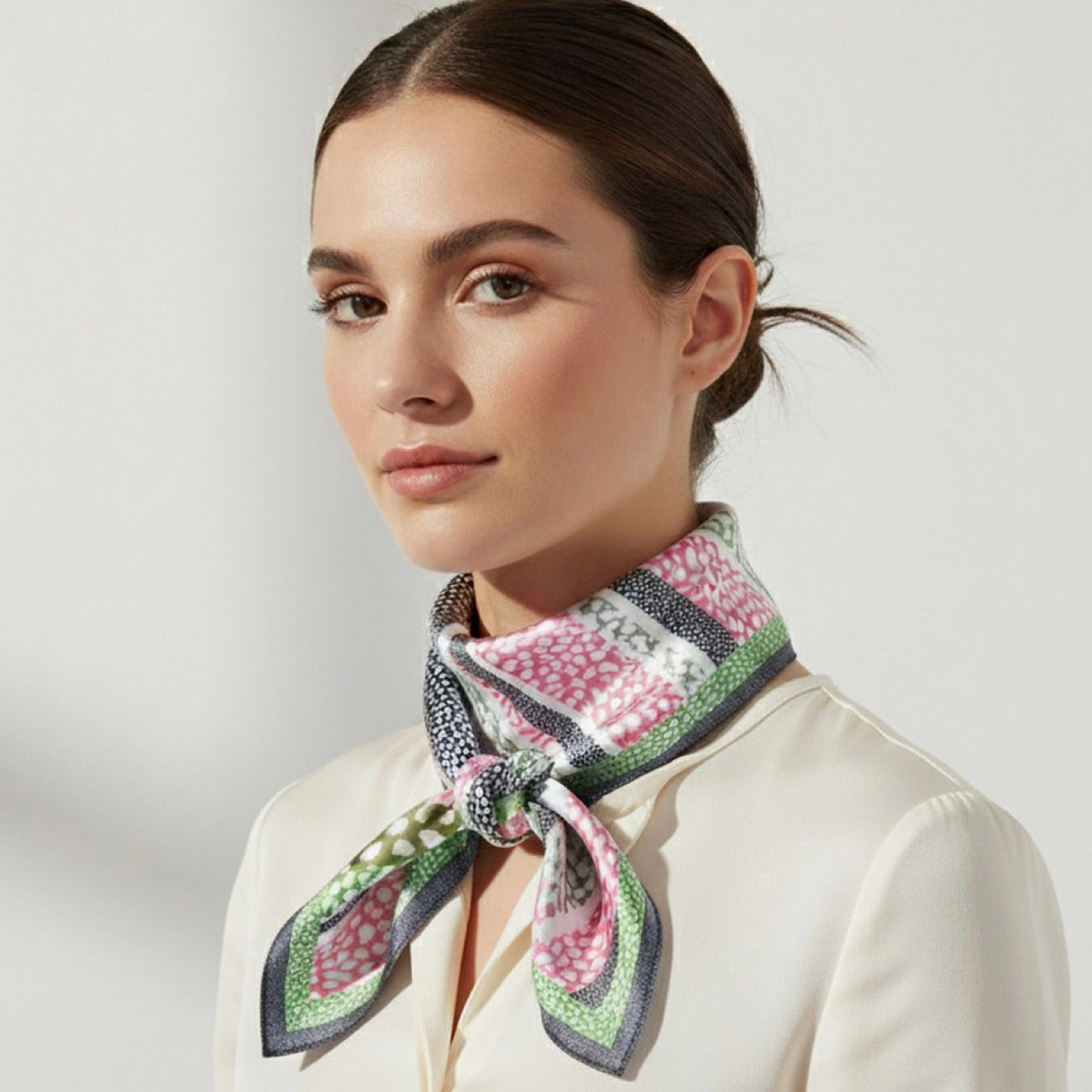 Abstract Leopard Print Bandana - Green