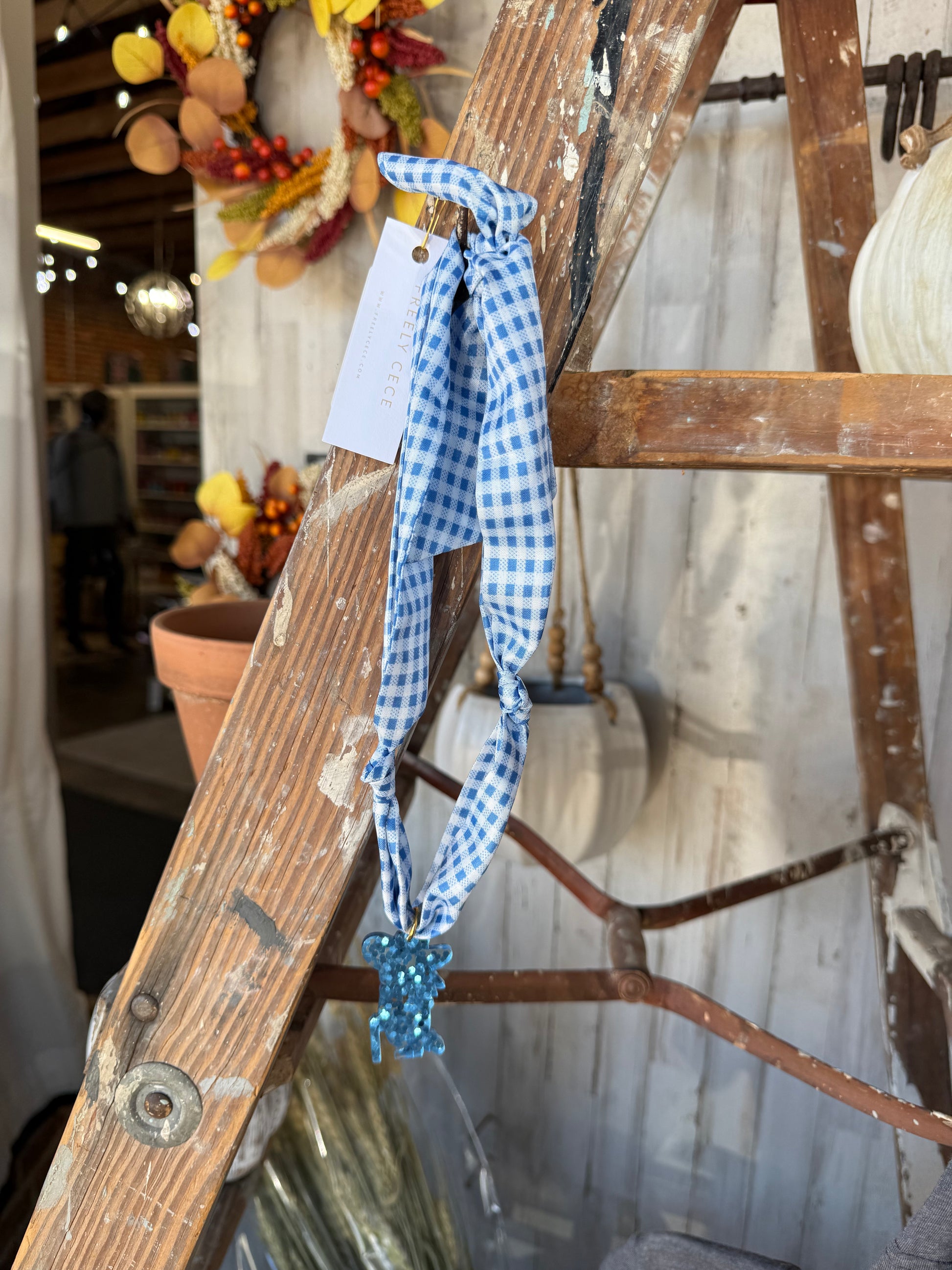 Colonel Reb Scarf Necklace - Checkered