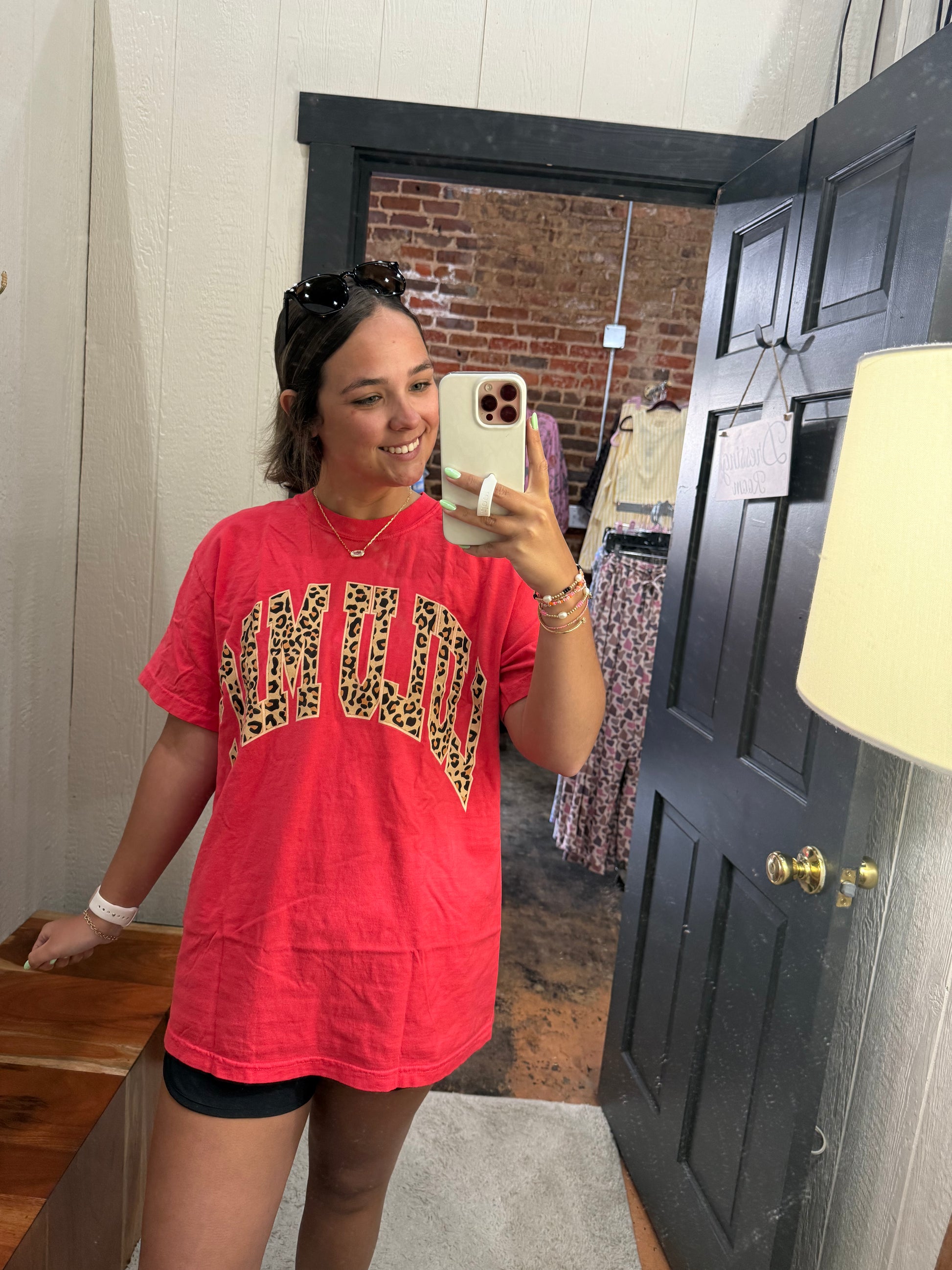 Lulu Mac Leopard Tee - Paprika