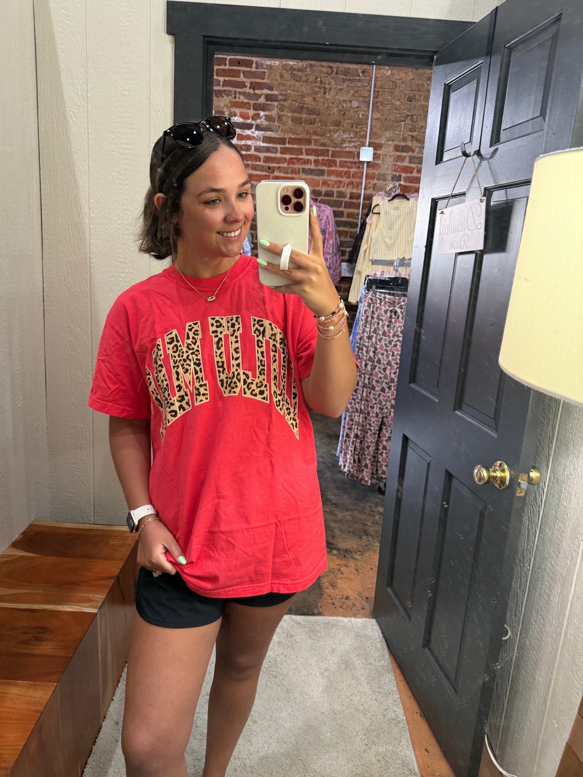 Lulu Mac Leopard Tee - Paprika