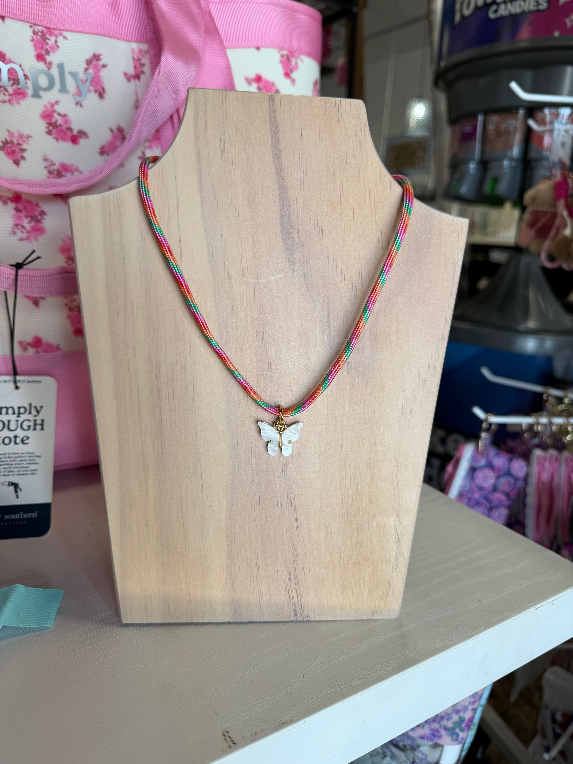 Butterfly Cord Necklace