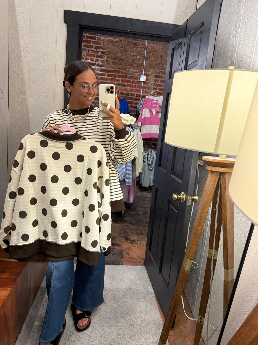 Fall Staple Reversible Mock Neck Sweatshirt