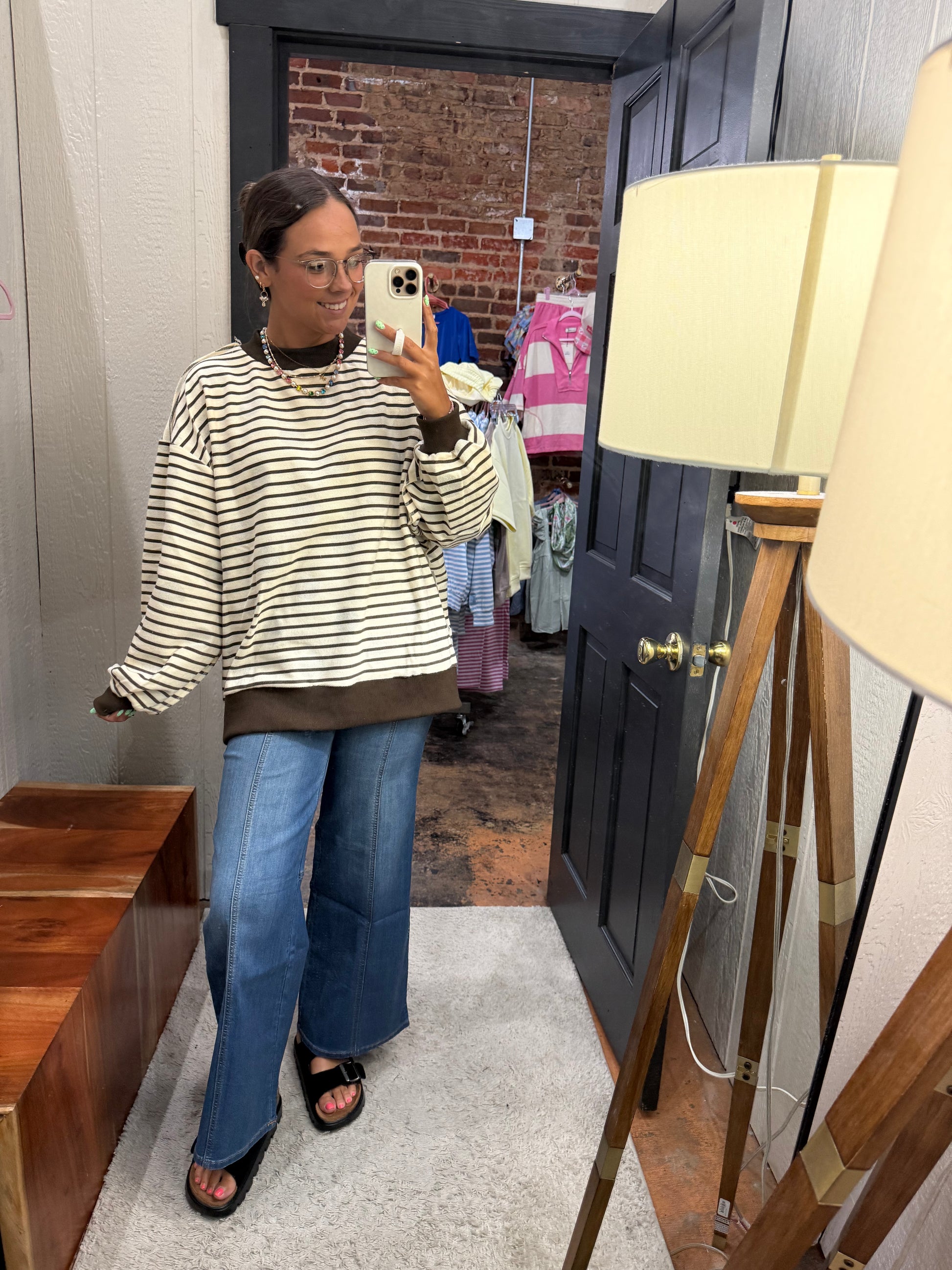 Fall Staple Reversible Mock Neck Sweatshirt