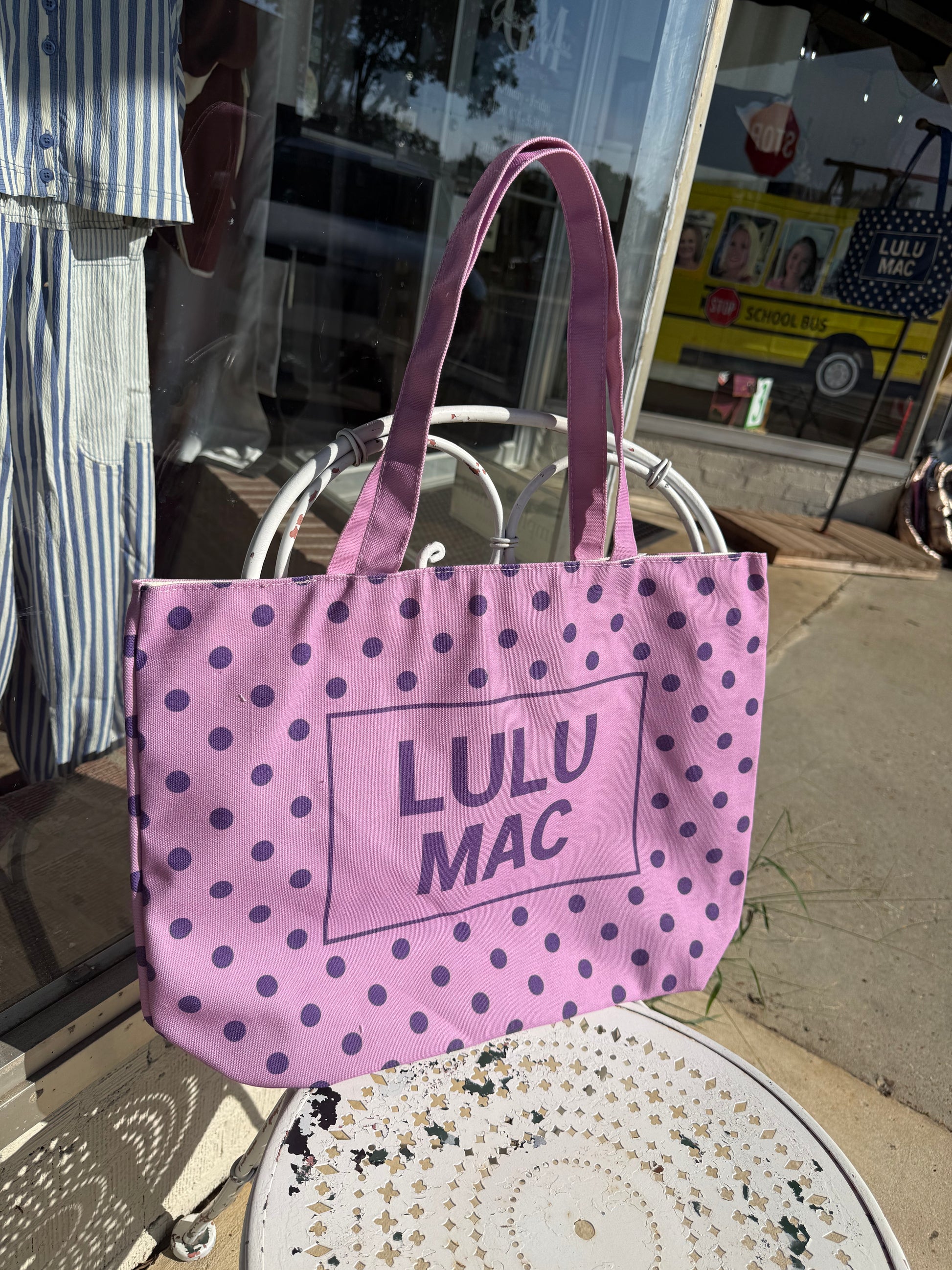 Lulu Mac Tote Bag - Purple Dot