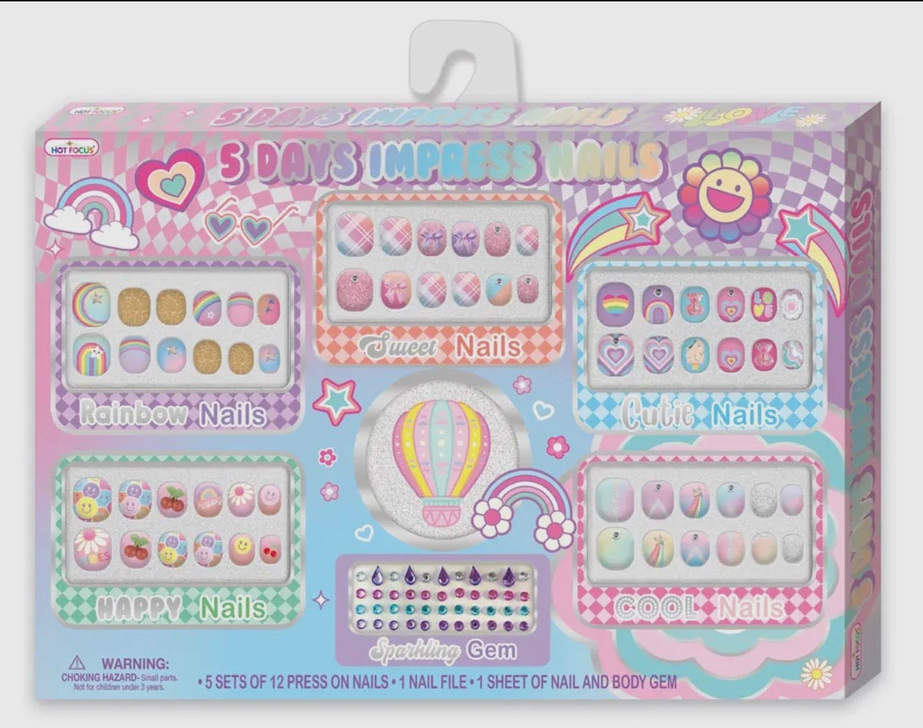 5 Day Impress Nails - Rainbow