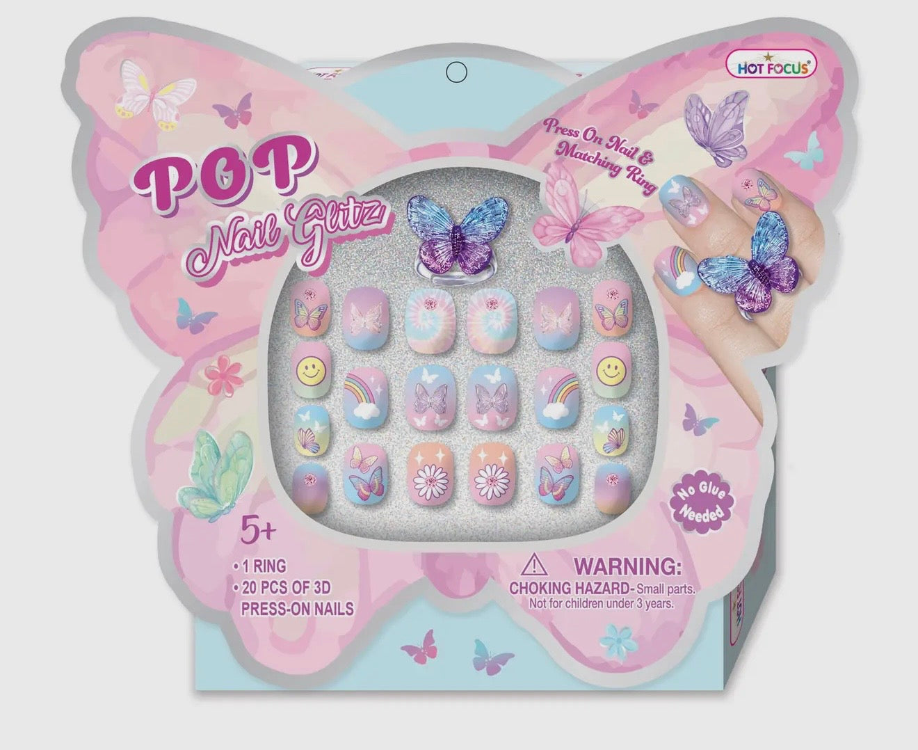Pop Nail Glitz - Tie Dye Butterfly