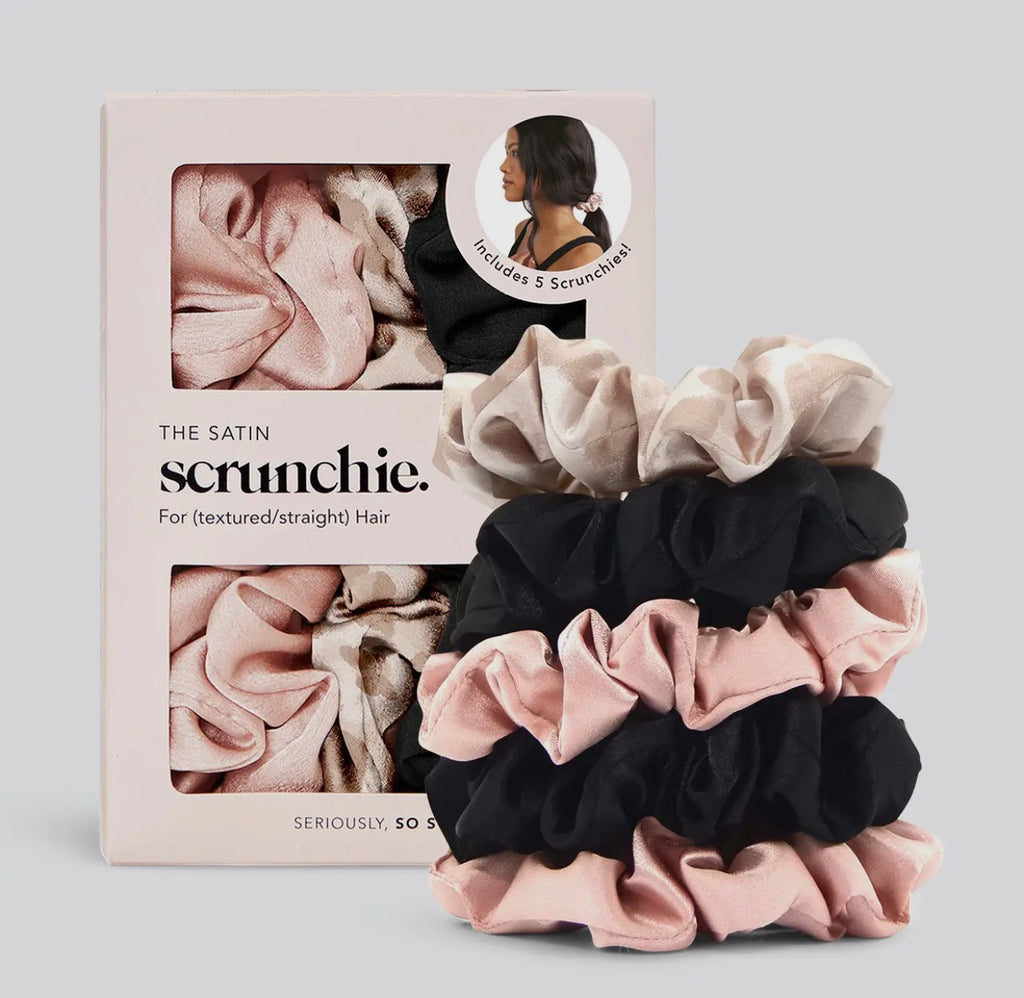 Satin Sleep Scrunchies 5 Pack