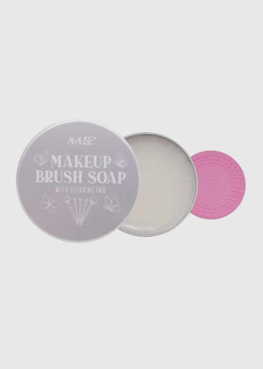 Makeup Brush Soap with Cleansing Pad