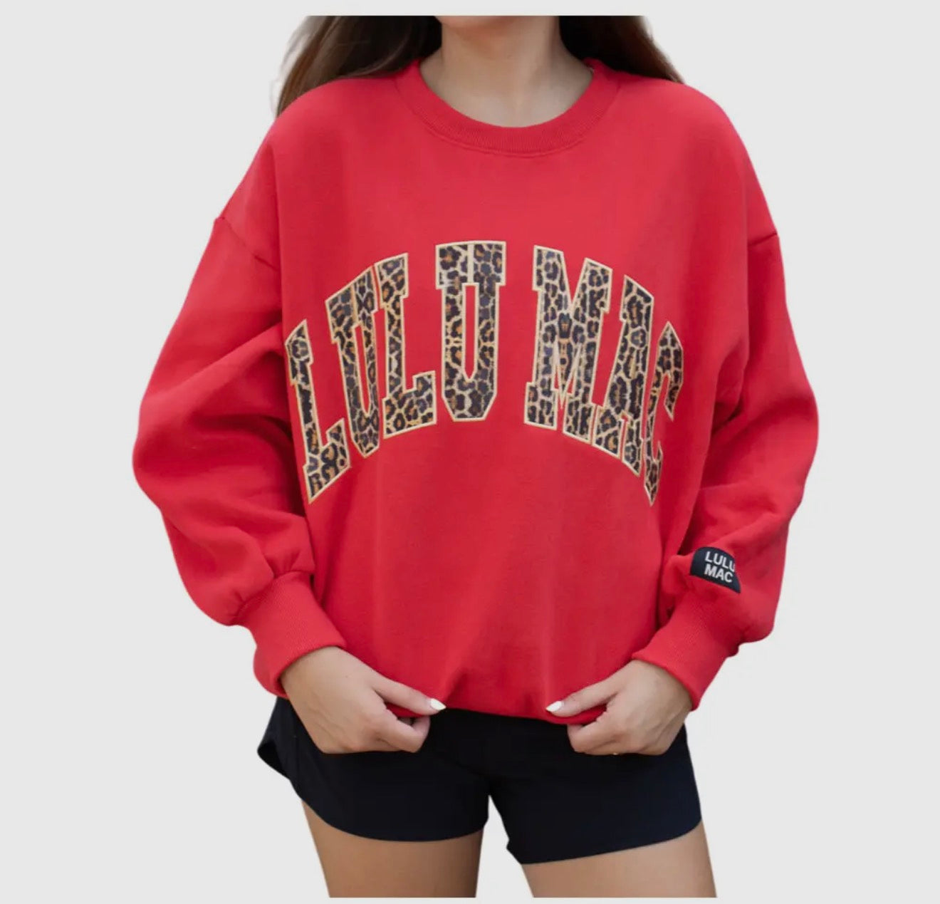 Lulu Mac Leopard Sweatshirt - Red