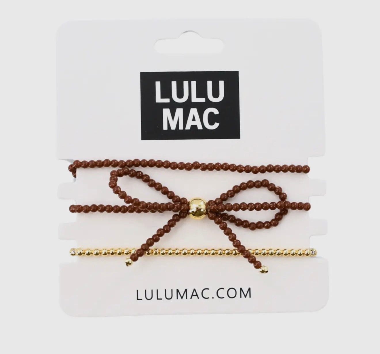 Lulu Mac Bow Bracelet - Brown