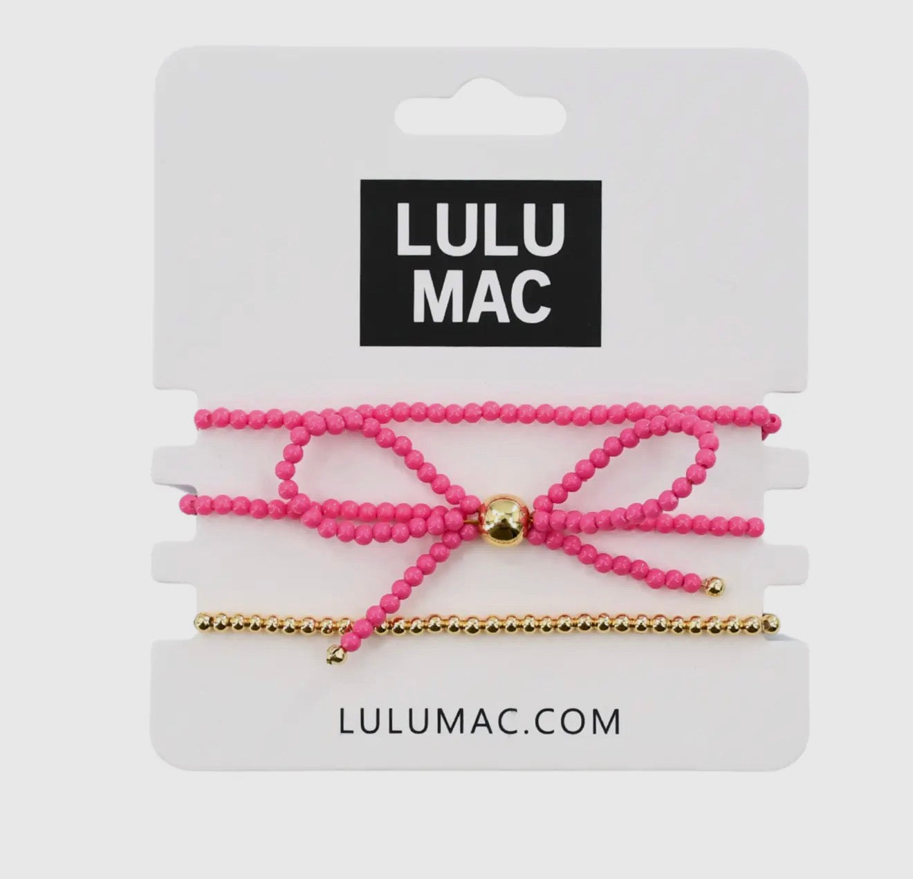 Lulu Mac Bow Bracelet - Hot Pink