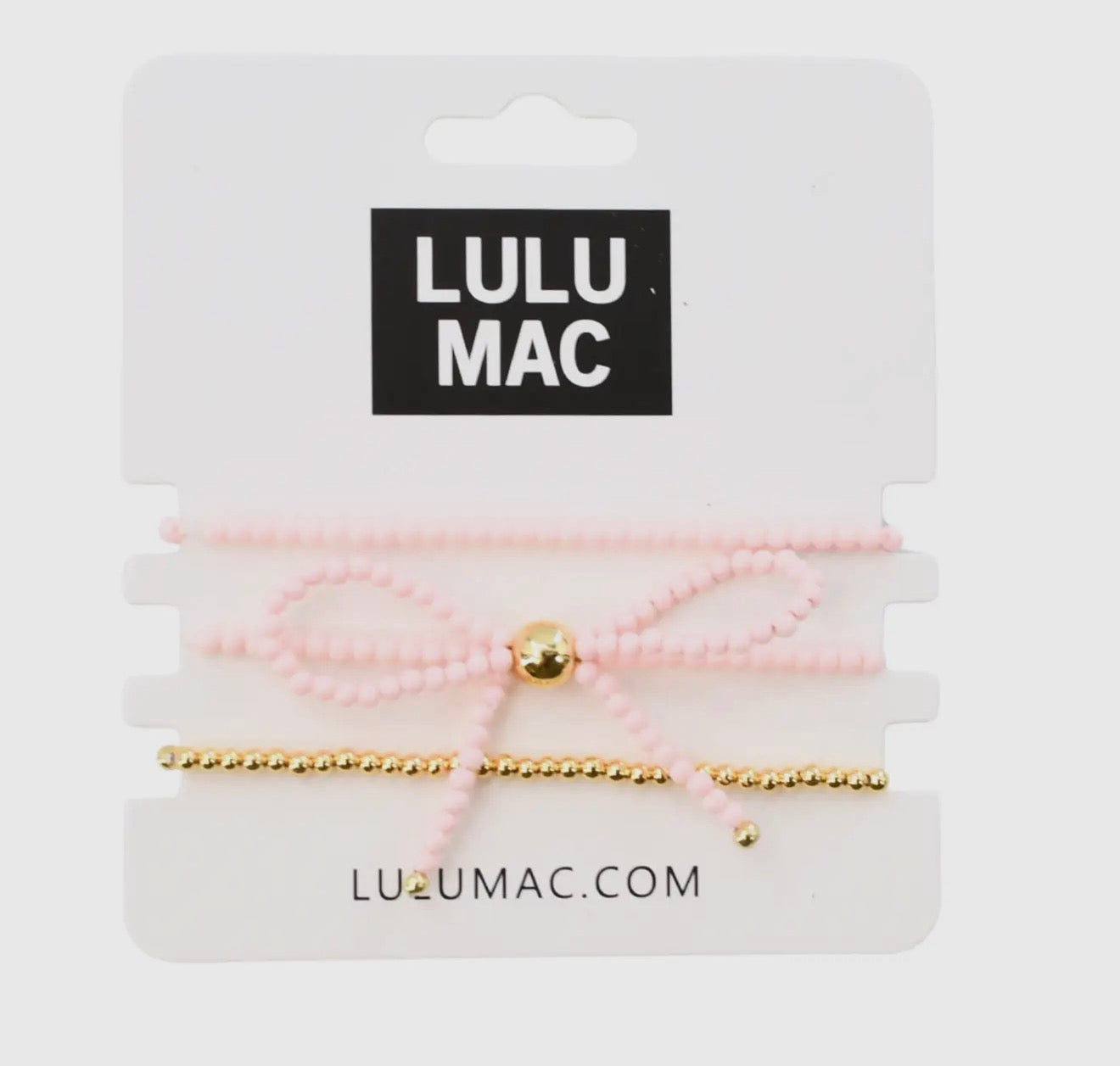 Lulu Mac Bow Bracelet - Light Pink