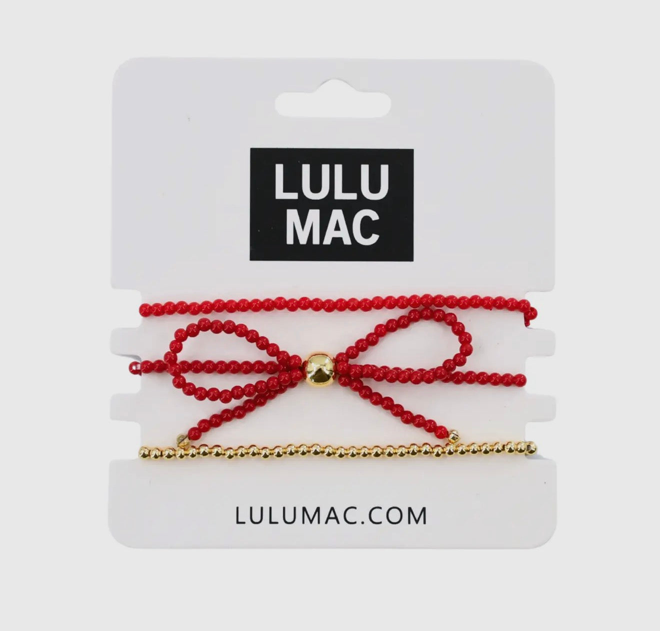 Lulu Mac Bow Bracelet - Red