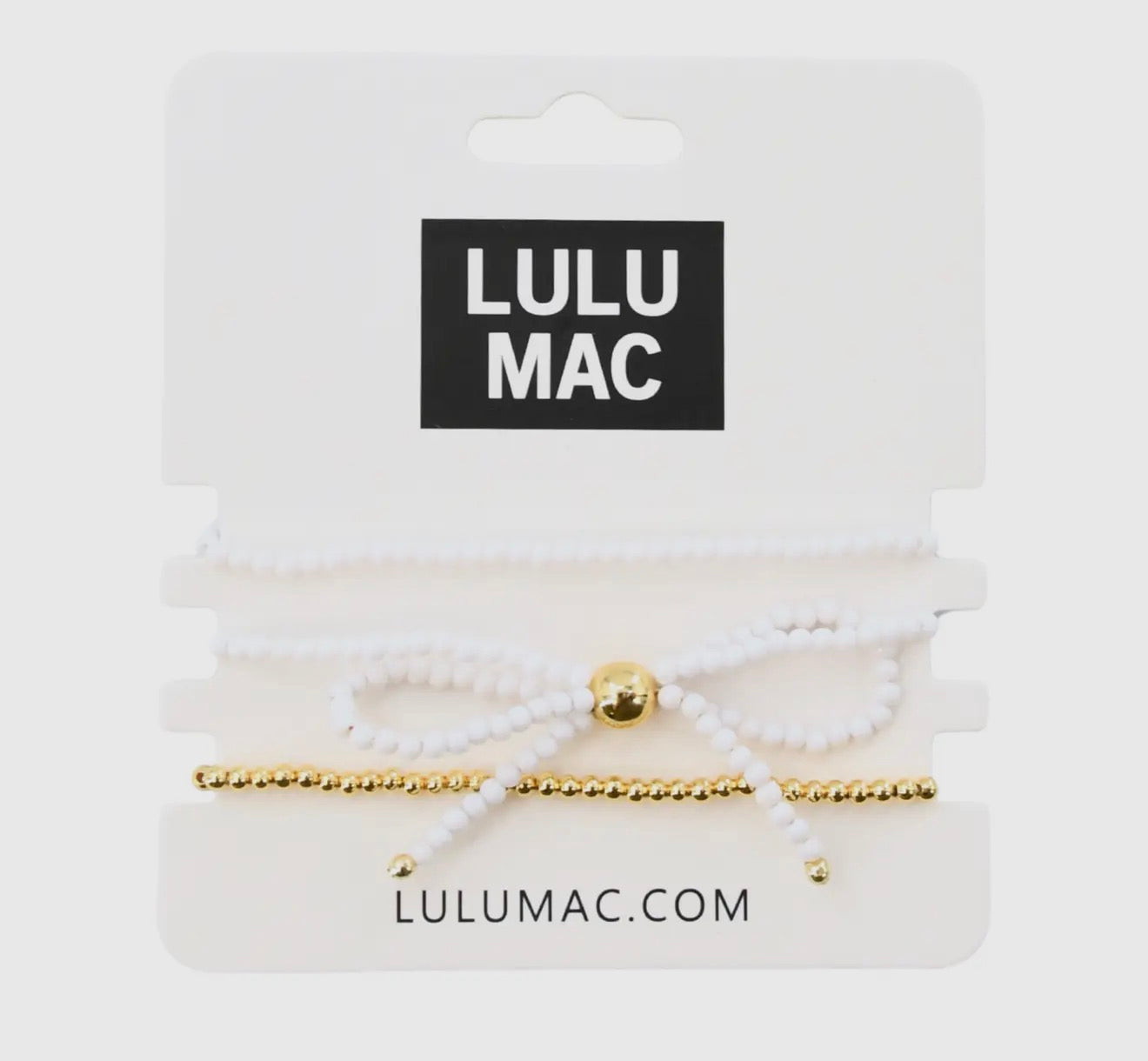 Lulu Mac Bow Bracelet - White
