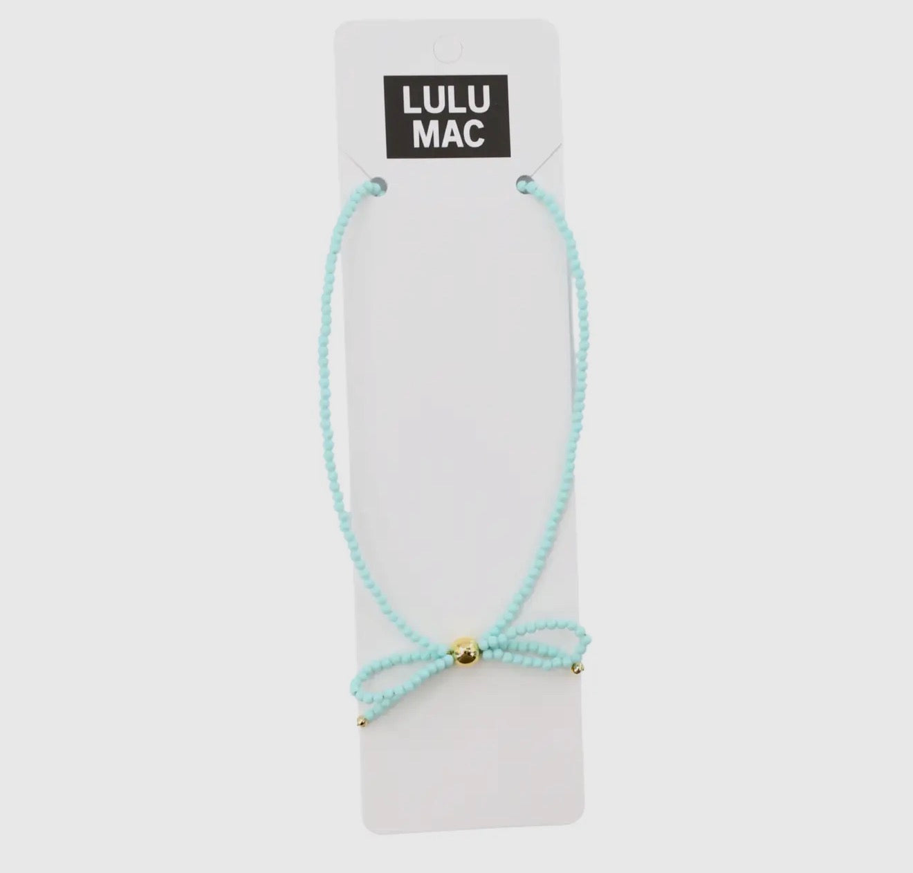 Lulu Mac Bow Necklace - Mint