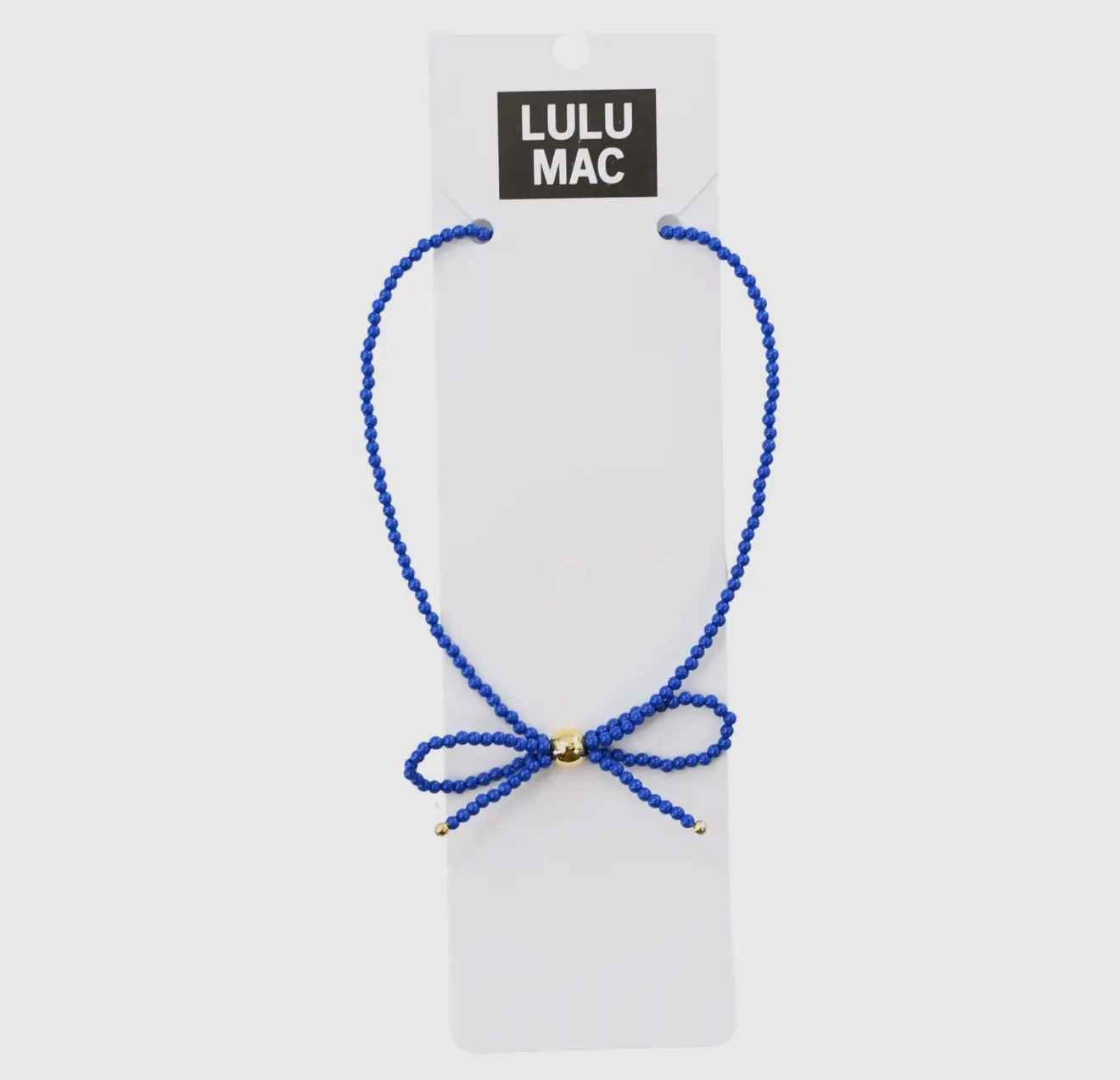 Lulu Mac Bow Necklace - Blue