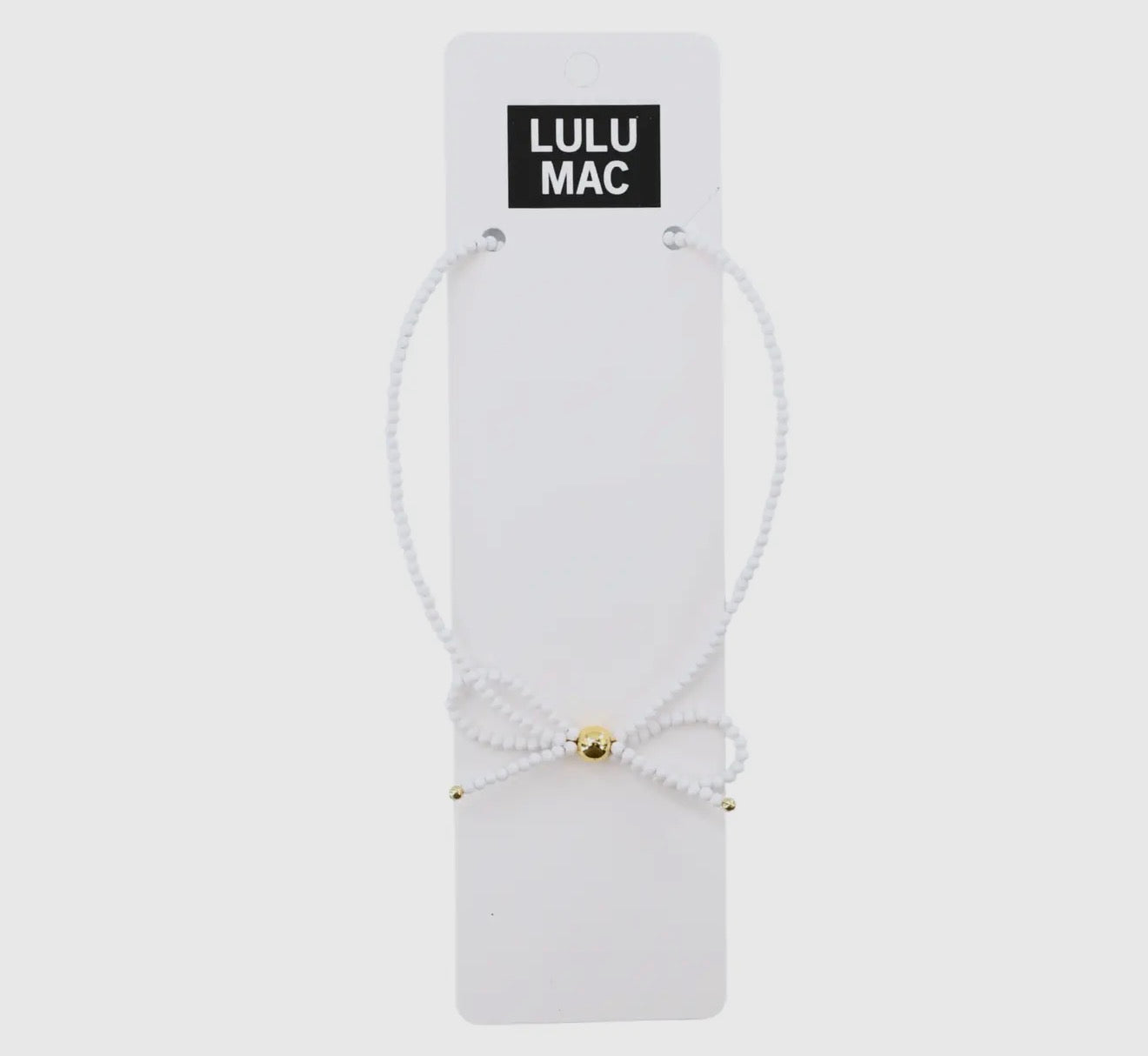 Lulu Mac Bow Necklace - White