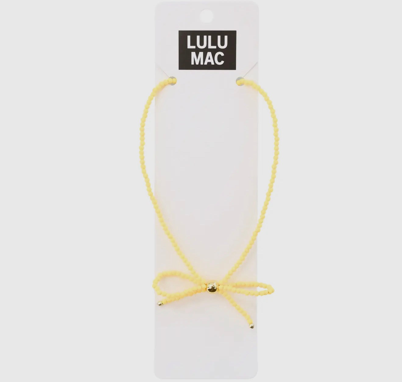 Lulu Mac Bow Necklace - Yellow