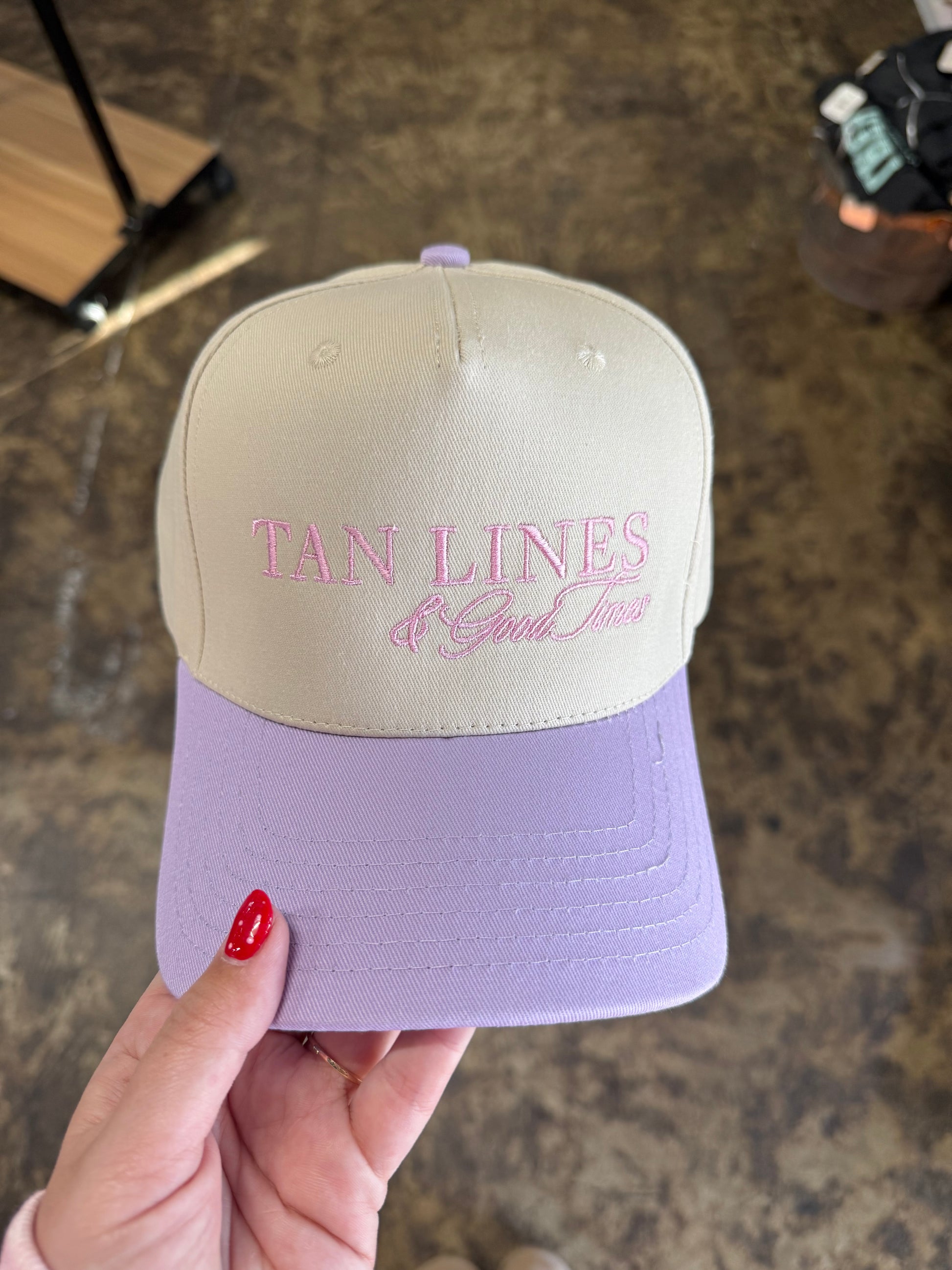 Tan Lines & Good Times Hat - Light Purple/Tan