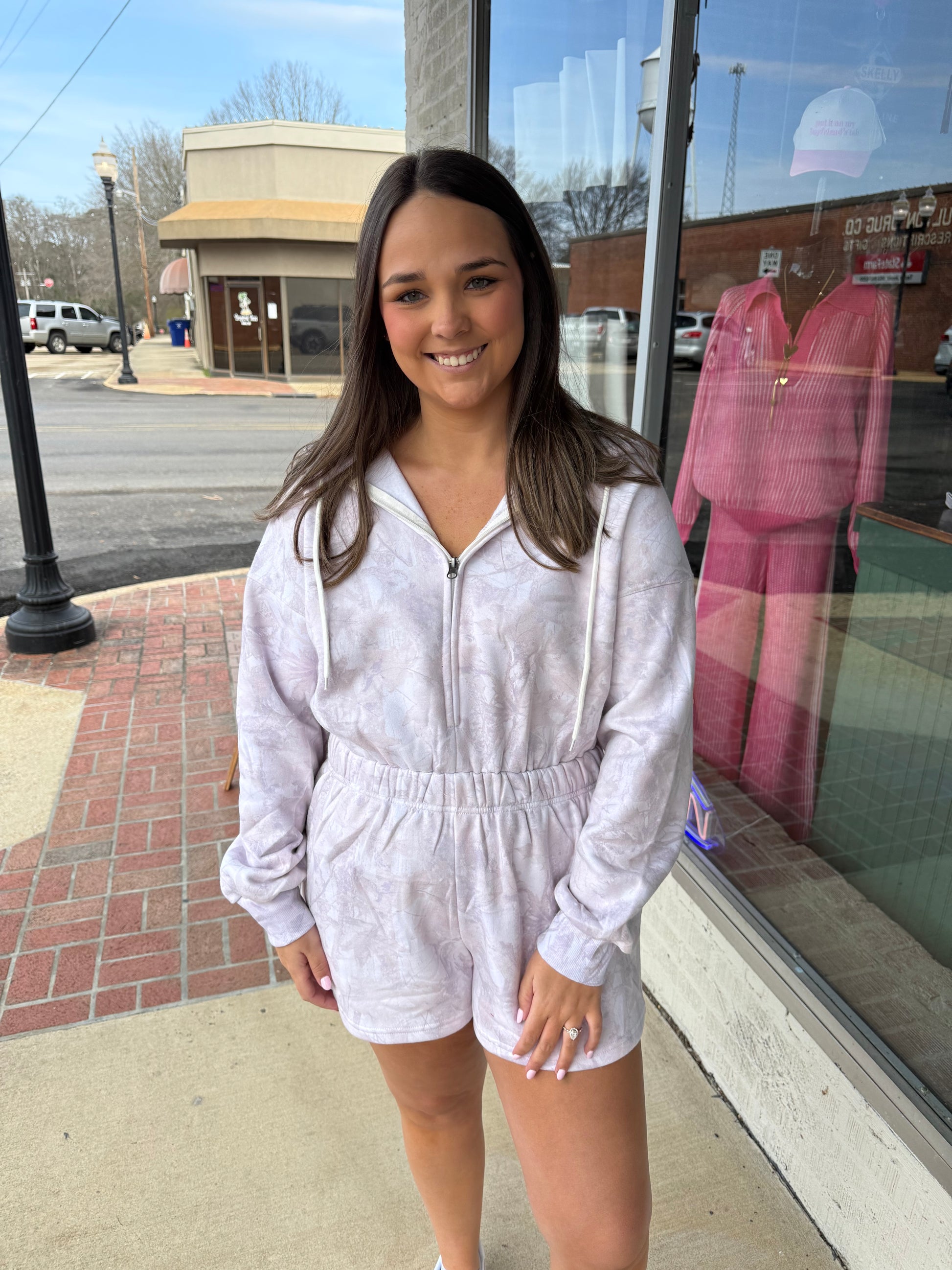 Long Sleeve Camo Romper