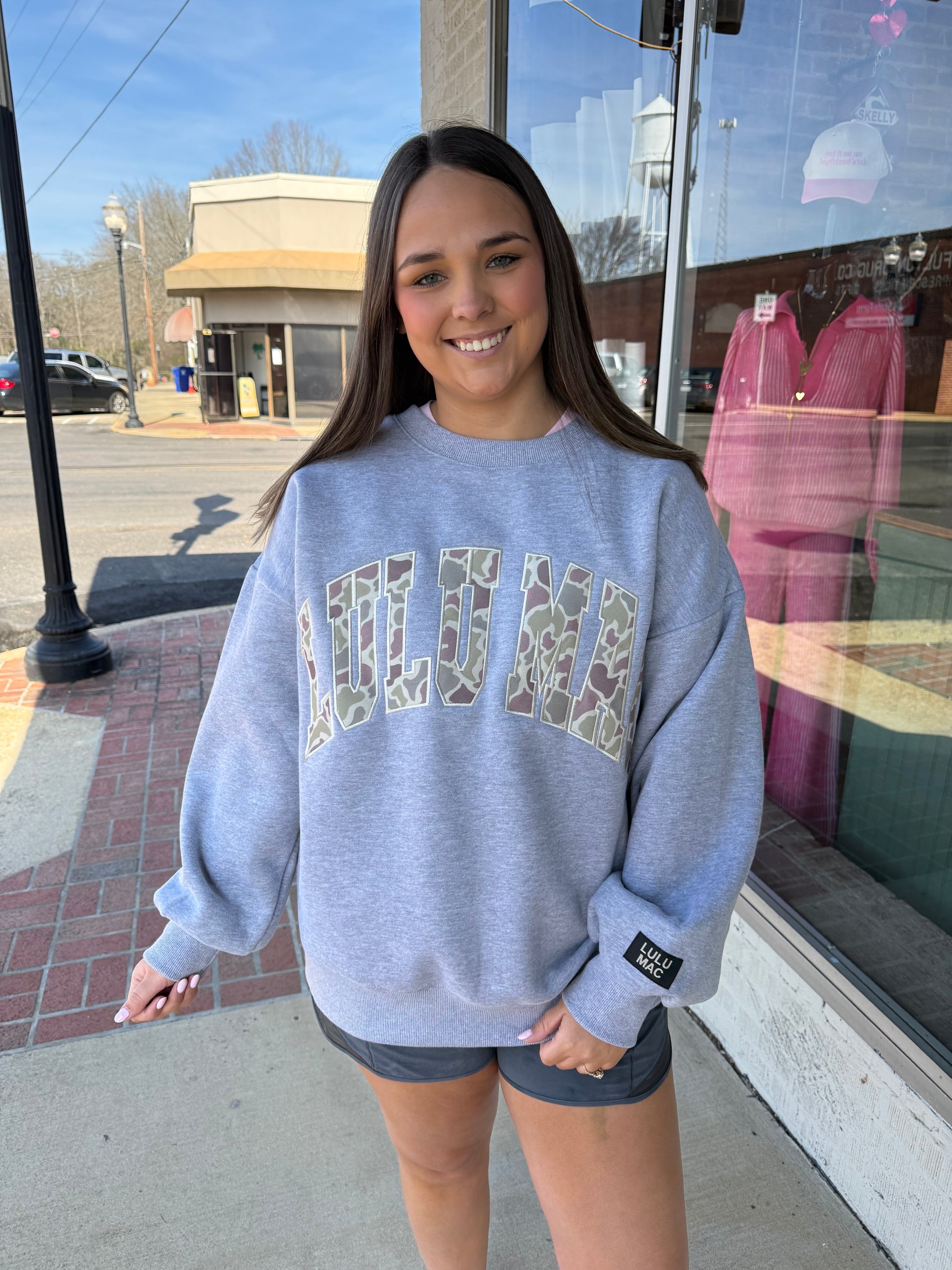 Lulu Mac Camo Sweatshirt - Grey