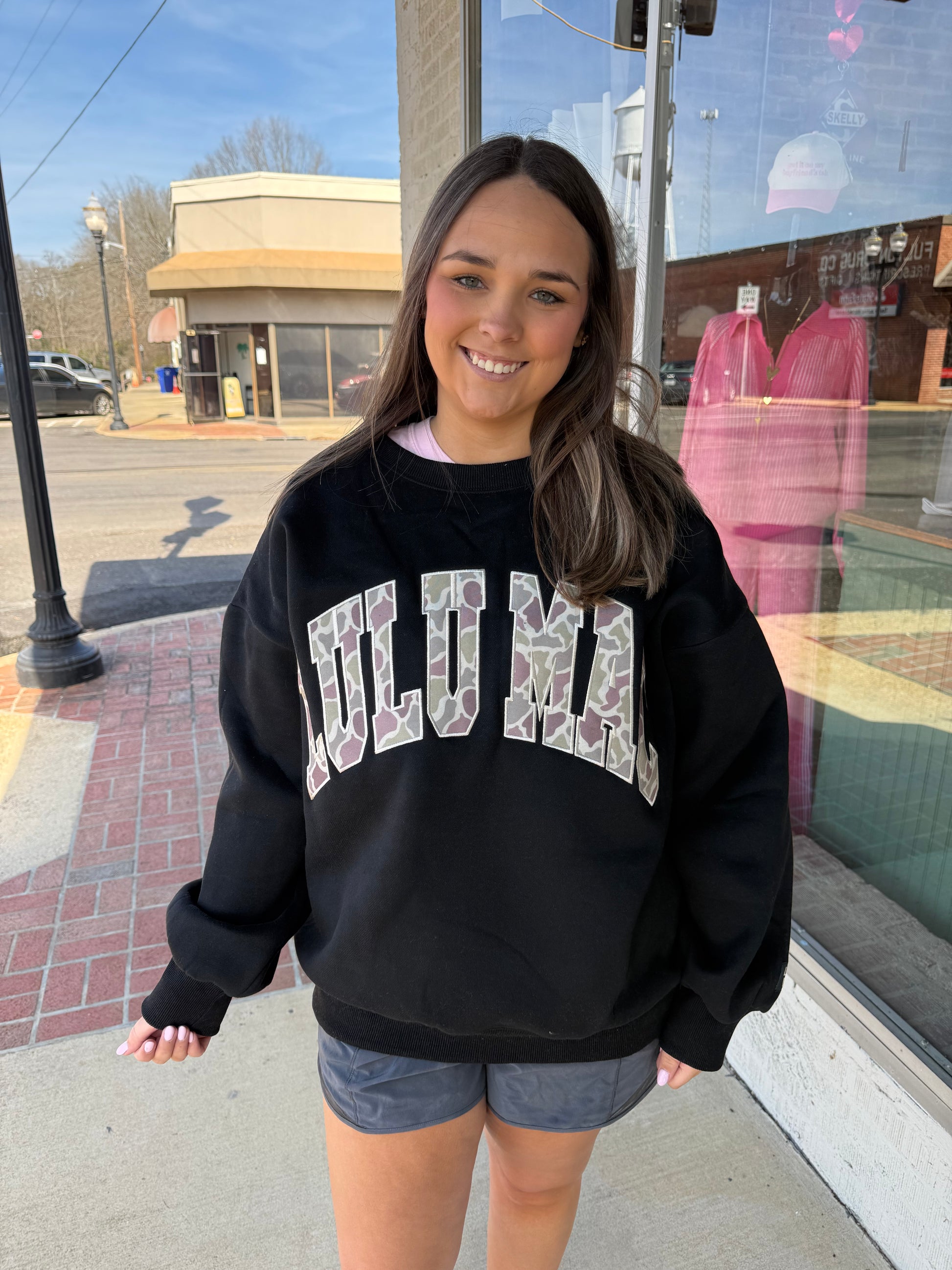 Lulu Mac Camo Sweatshirt - Black