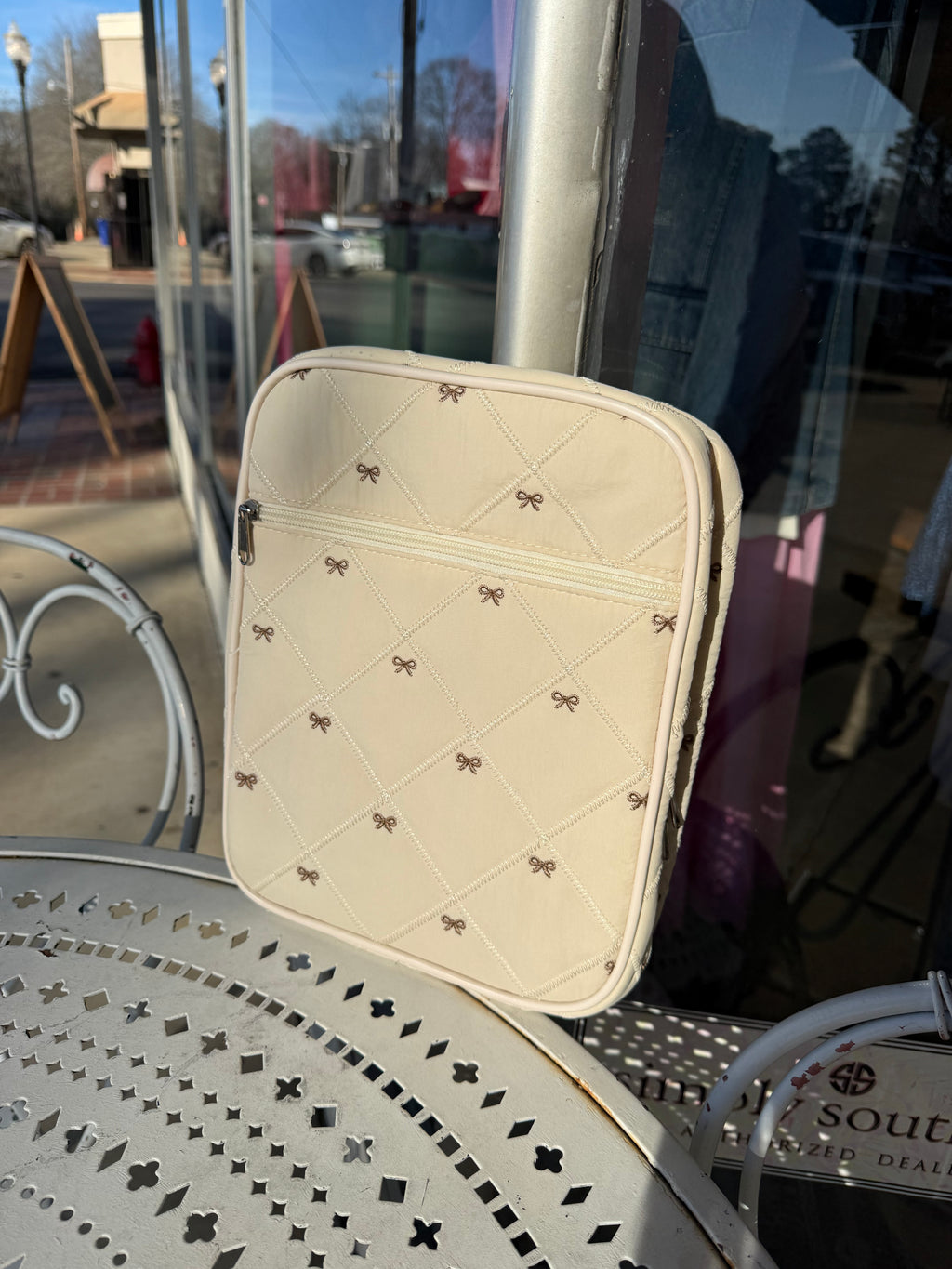 Bow Bible Cover - Cream