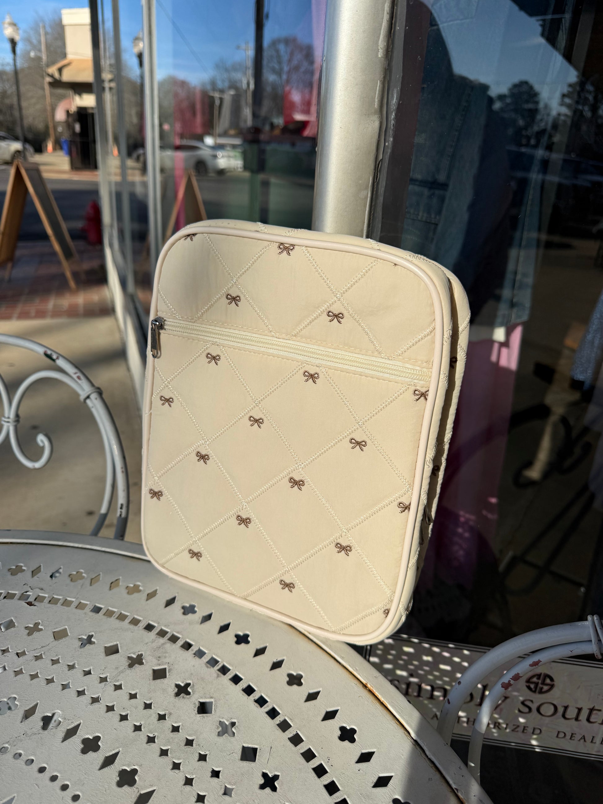 Bow Bible Cover - Cream