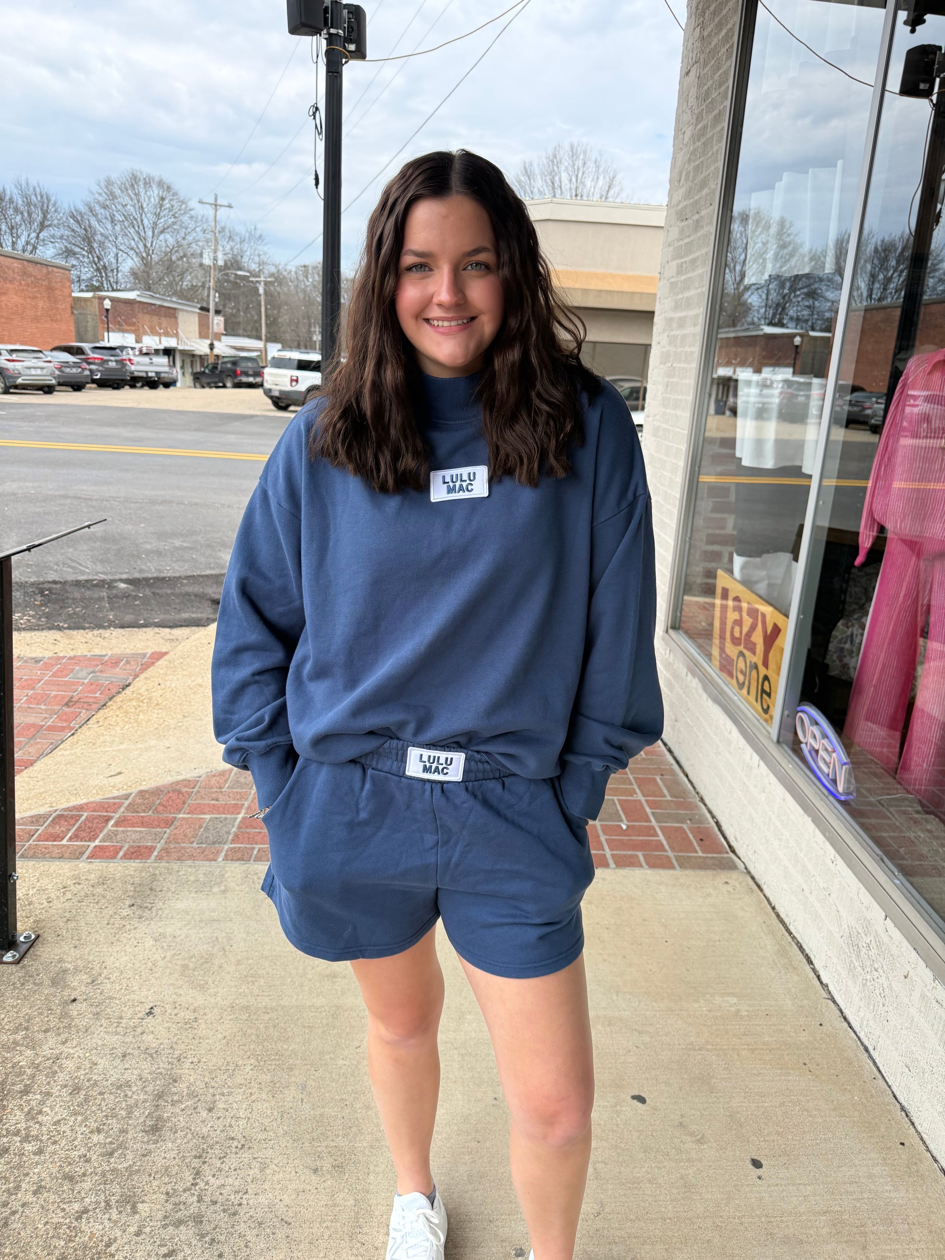 Lulu Mac Terry Cloth Shorts - Navy