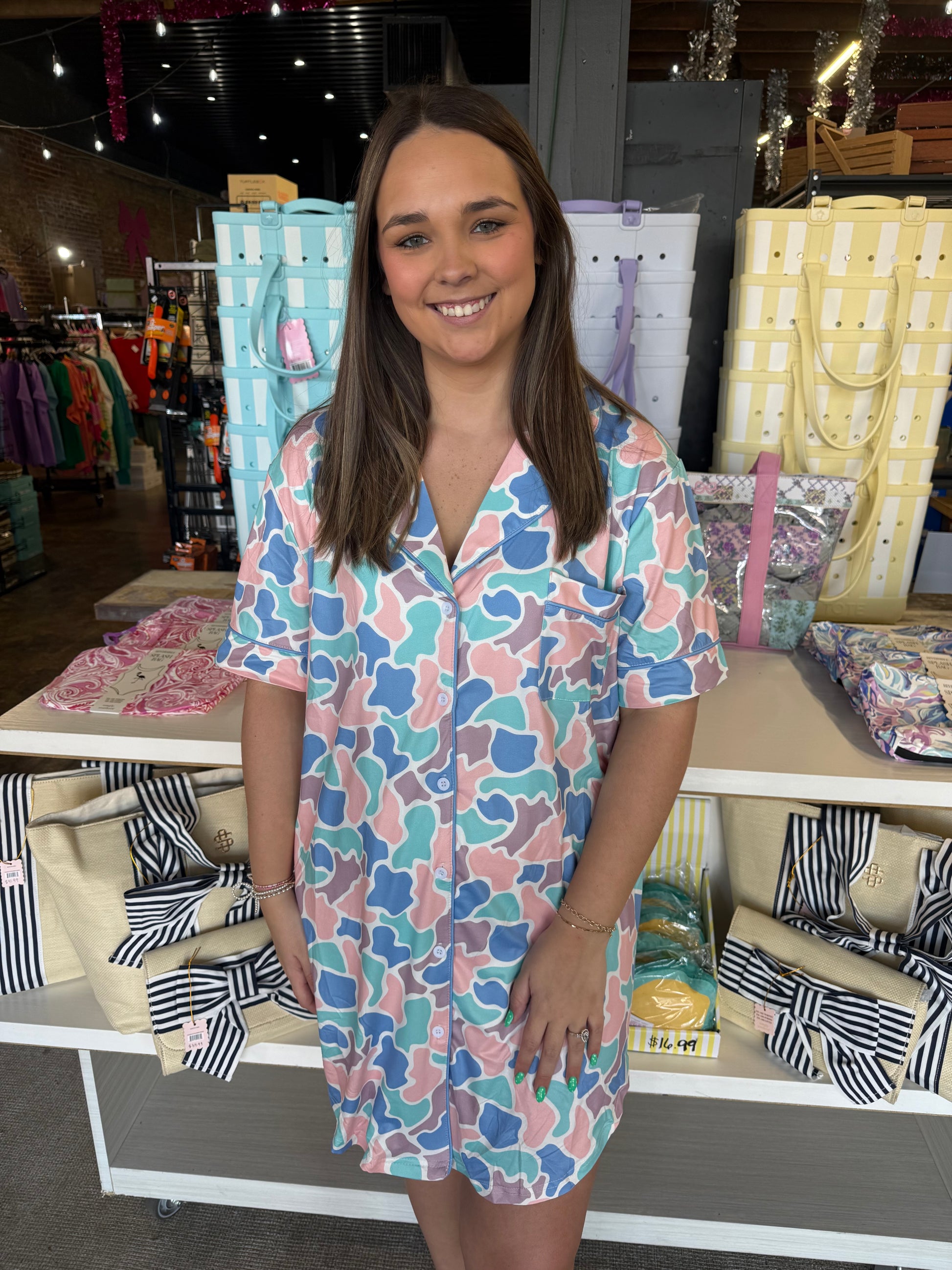 Sleeping Beauty Sleep Dress - Spring Duck Camo - REG & PLUS