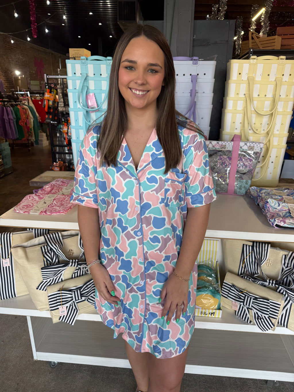 Sleeping Beauty Sleep Dress - Spring Duck Camo - REG & PLUS