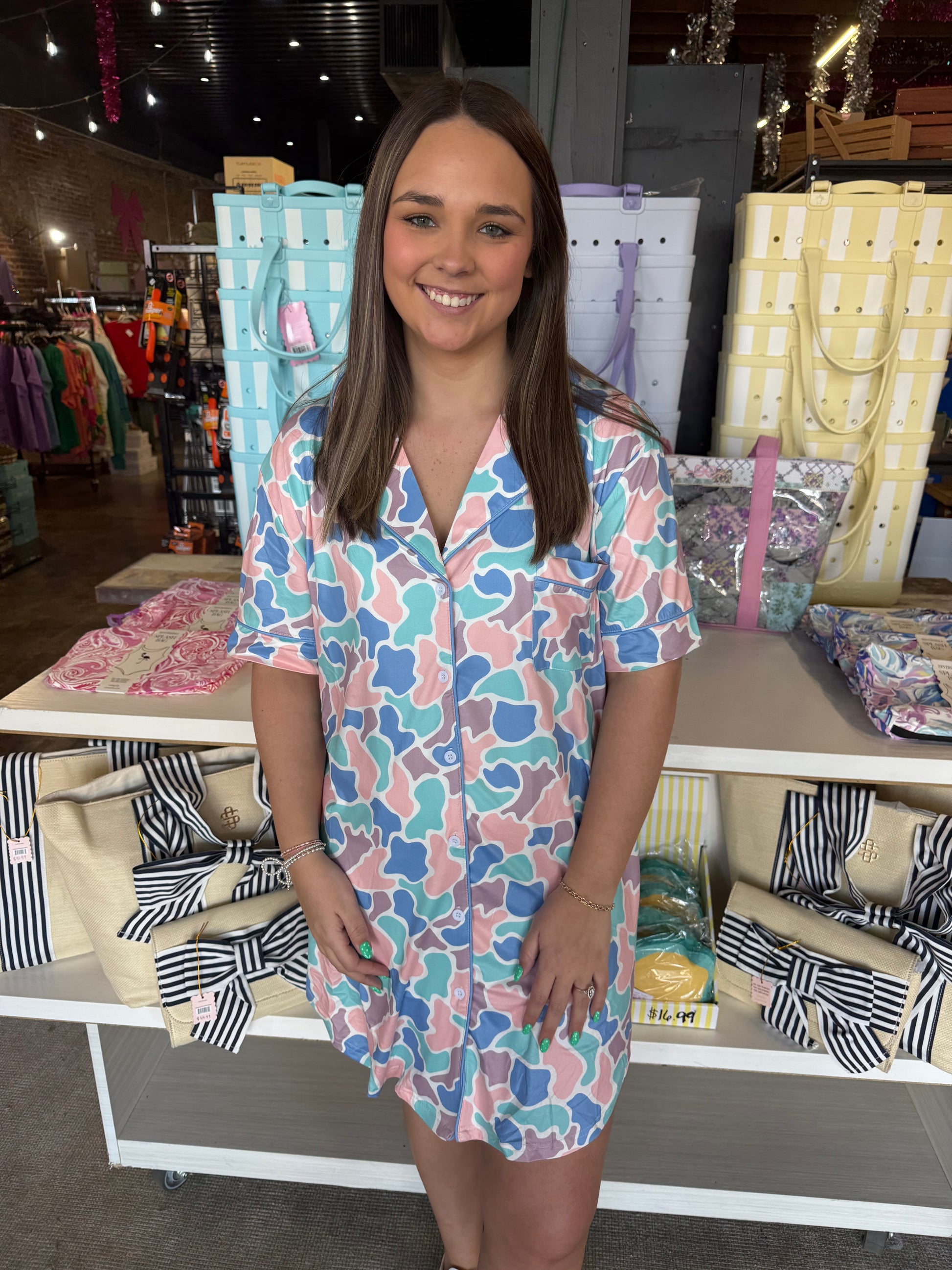 Sleeping Beauty Sleep Dress - Spring Duck Camo - REG & PLUS