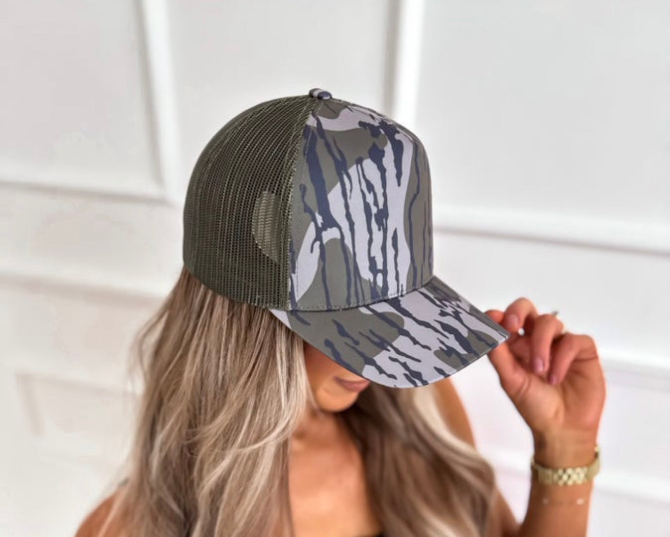 Bottomland Camo Trucker Hat