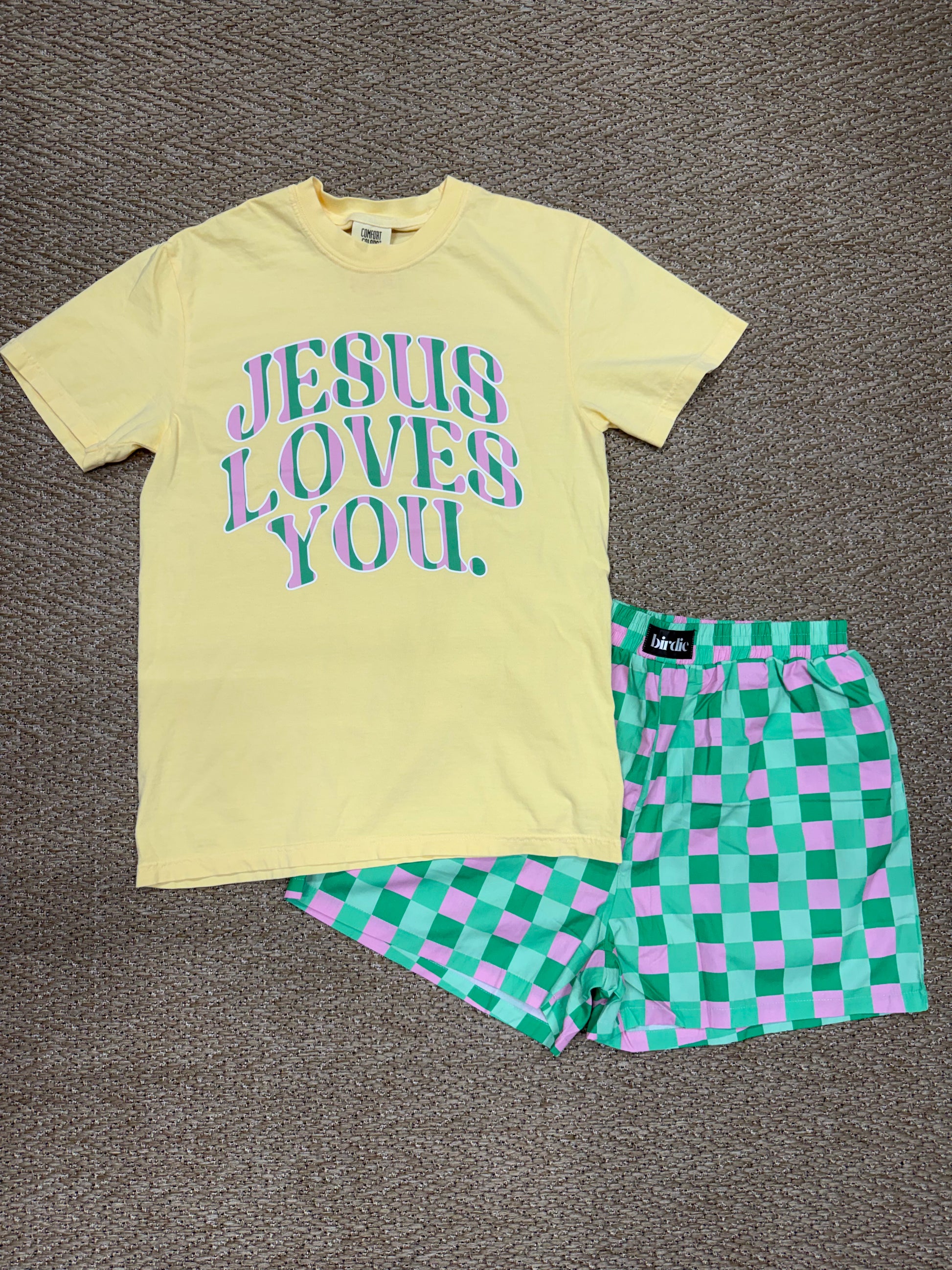 Jesus Loves You Striped Tee