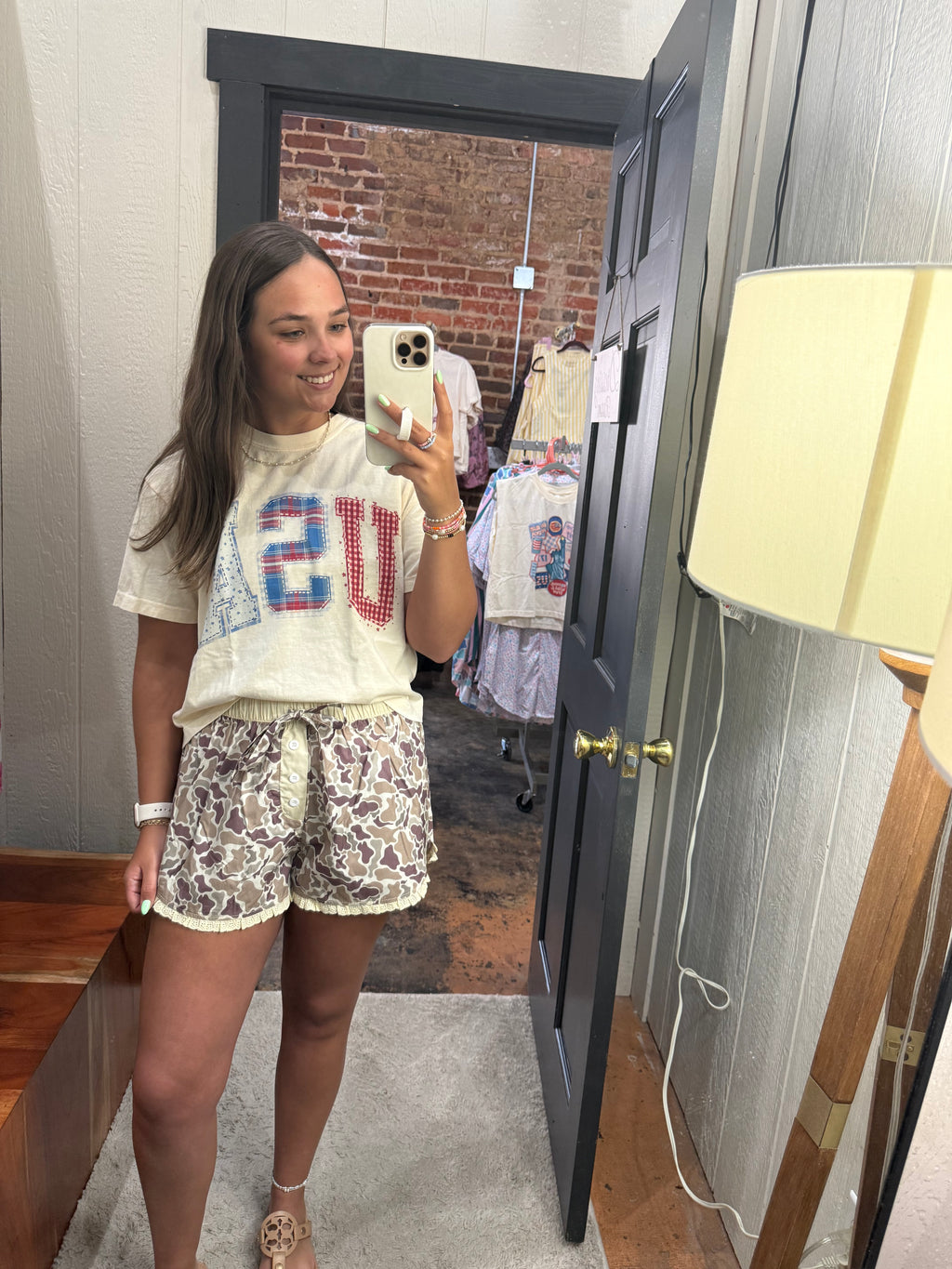 Duck Camo Ruffle Shorts
