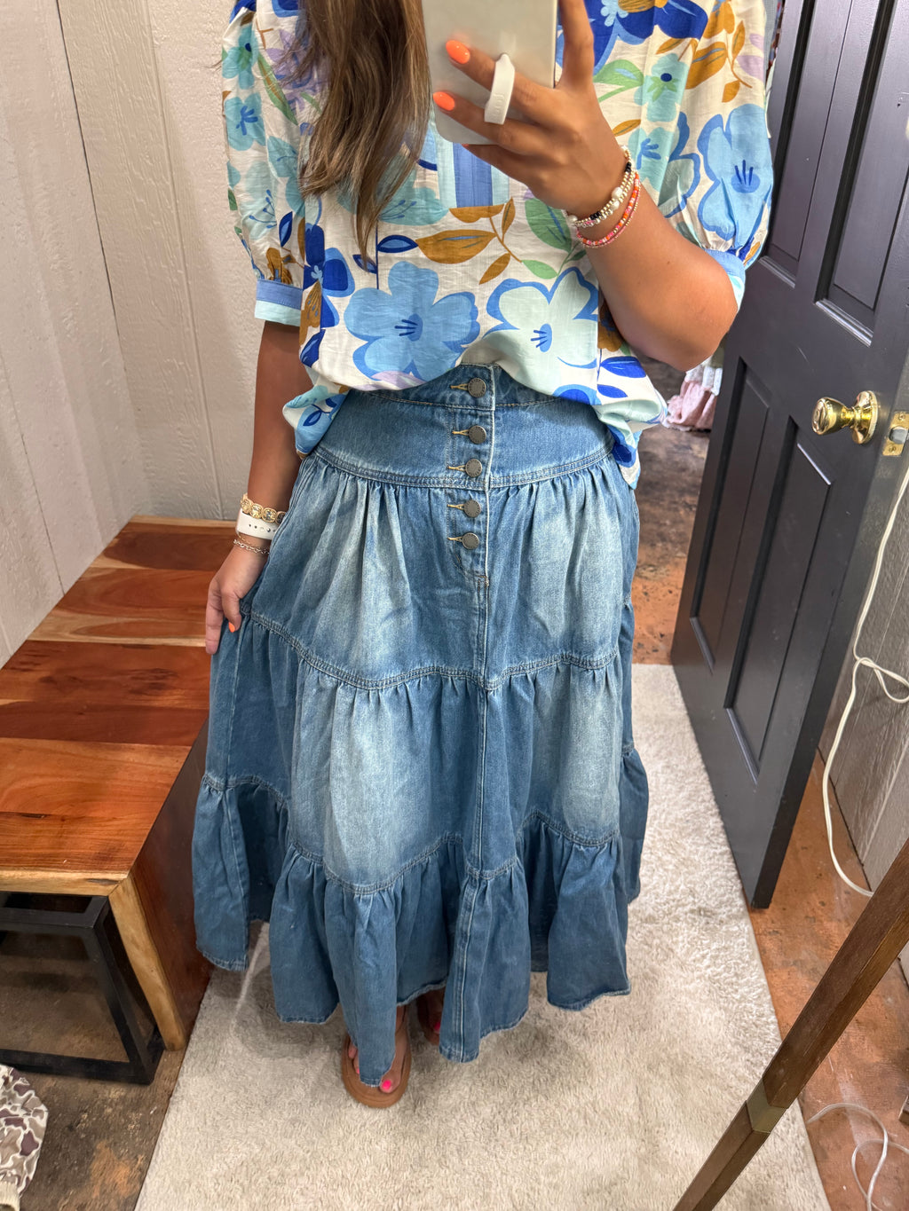 Darlin' Angel Denim Skirt