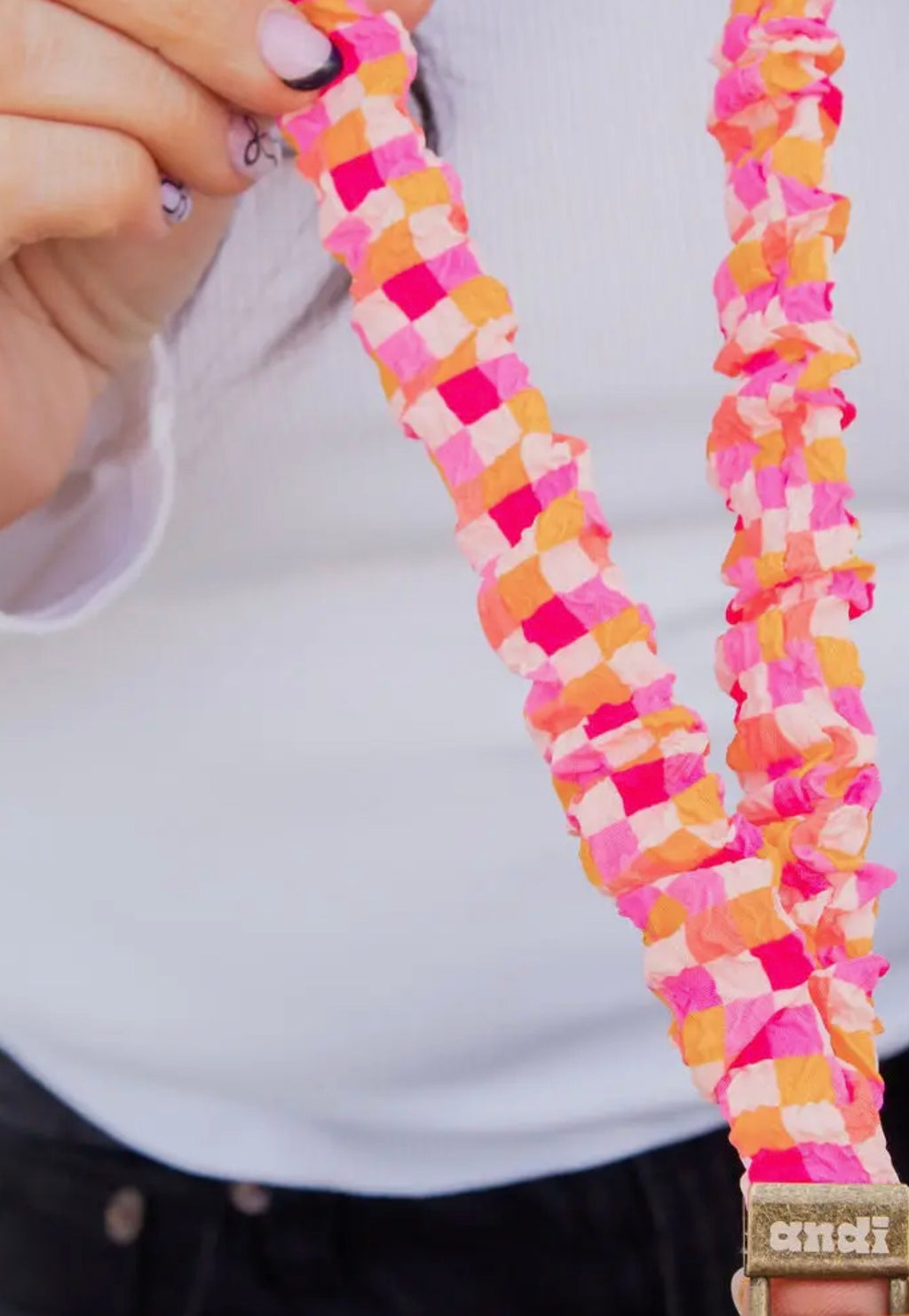 Bright Checkered Lanyard