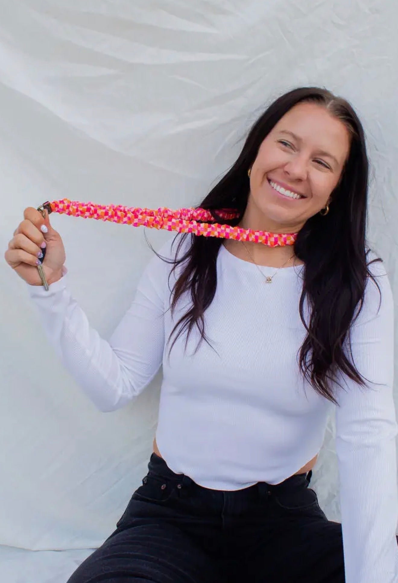 Bright Checkered Lanyard