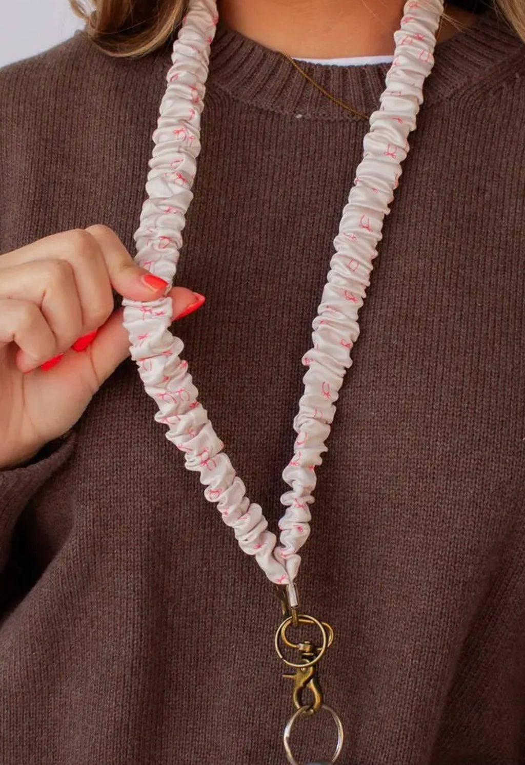 Pink Bows Lanyard