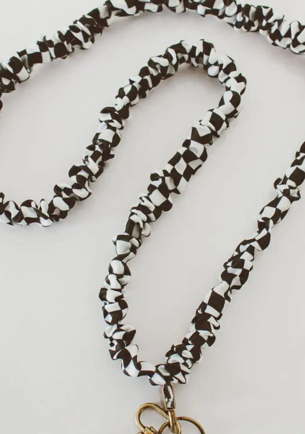 Black Checkerboard Lanyard